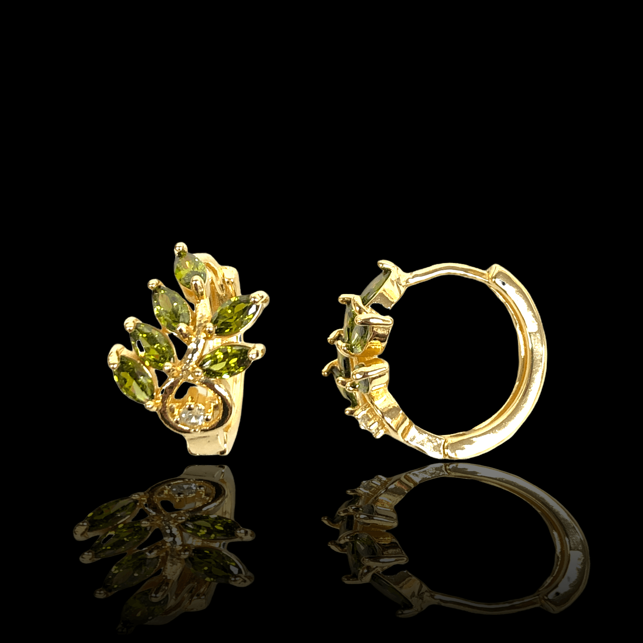 OLE 0286 -18K Gold Filled Oro Laminado EARRINGS, NEW - KUANIA