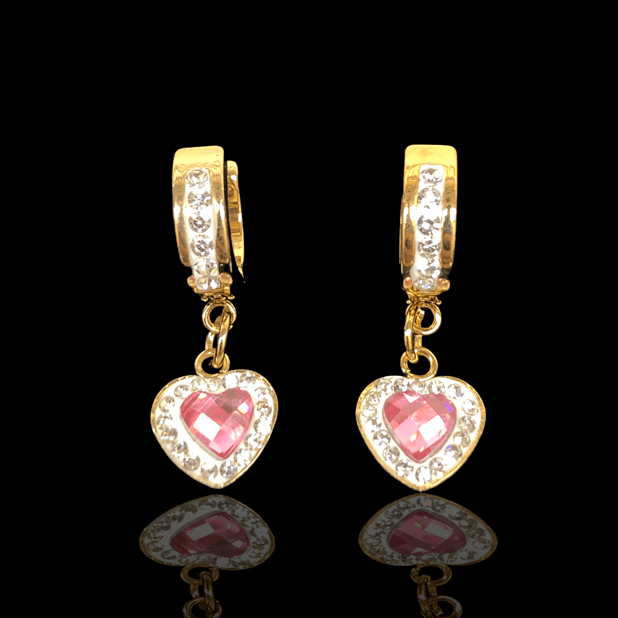 OLE 0288 -18K Gold Filled Oro Laminado EARRINGS, NEW - KUANIA