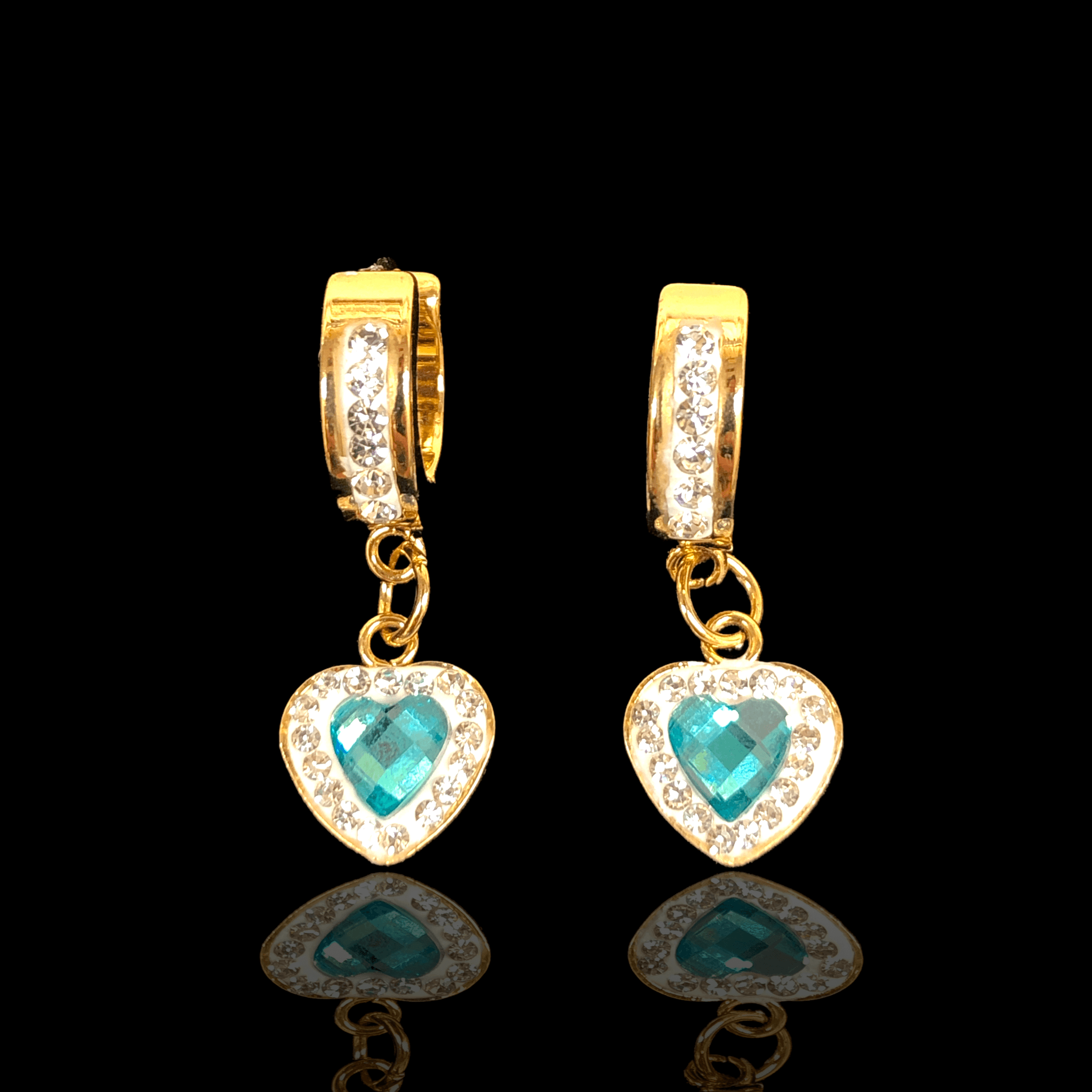 OLE 0288 -18K Gold Filled Oro Laminado EARRINGS, NEW - KUANIA