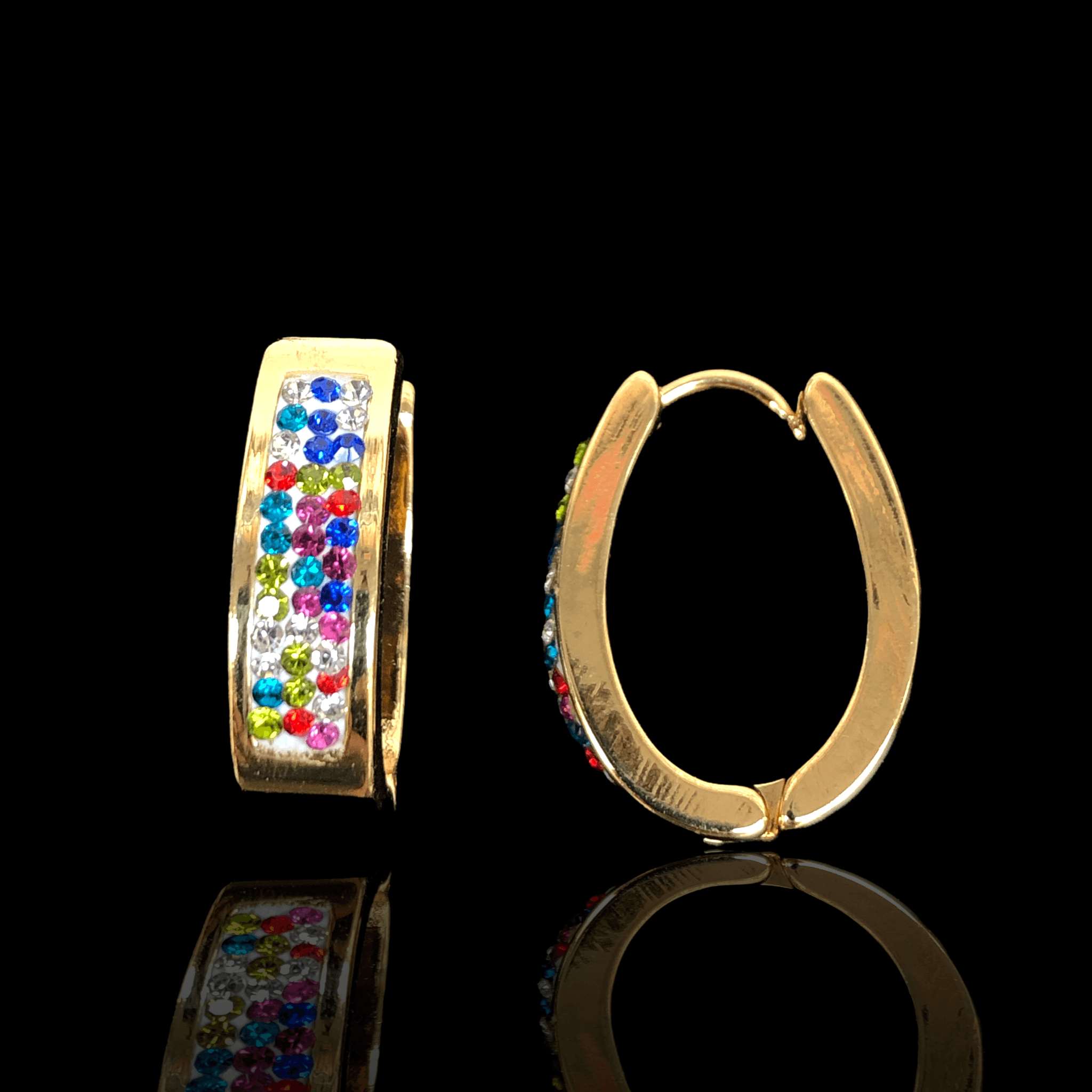 OLE 0289 -18K Gold Filled Oro Laminado EARRINGS, NEW - KUANIA