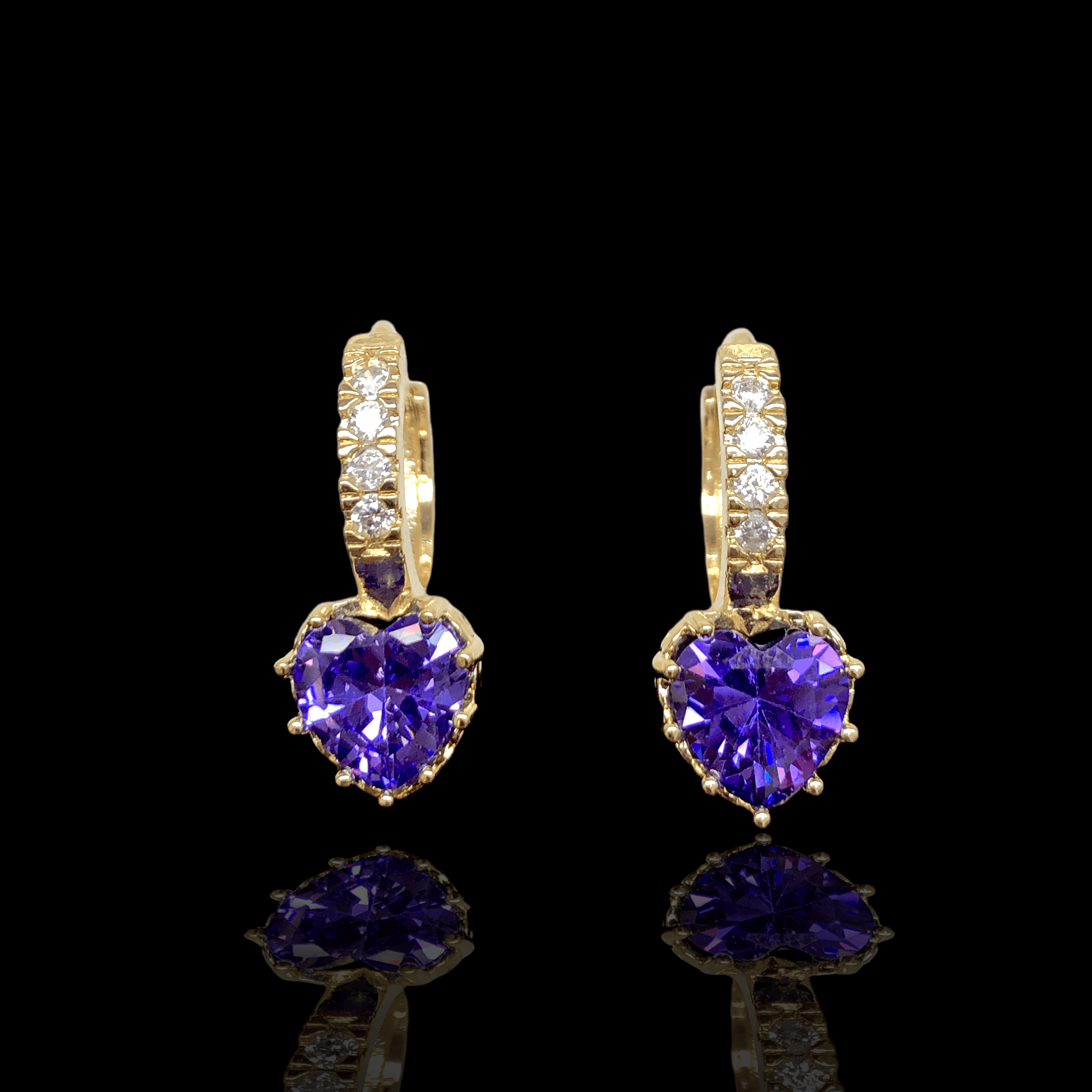 OLE 0296 -18K Gold Filled Oro Laminado EARRINGS, NEW - KUANIA