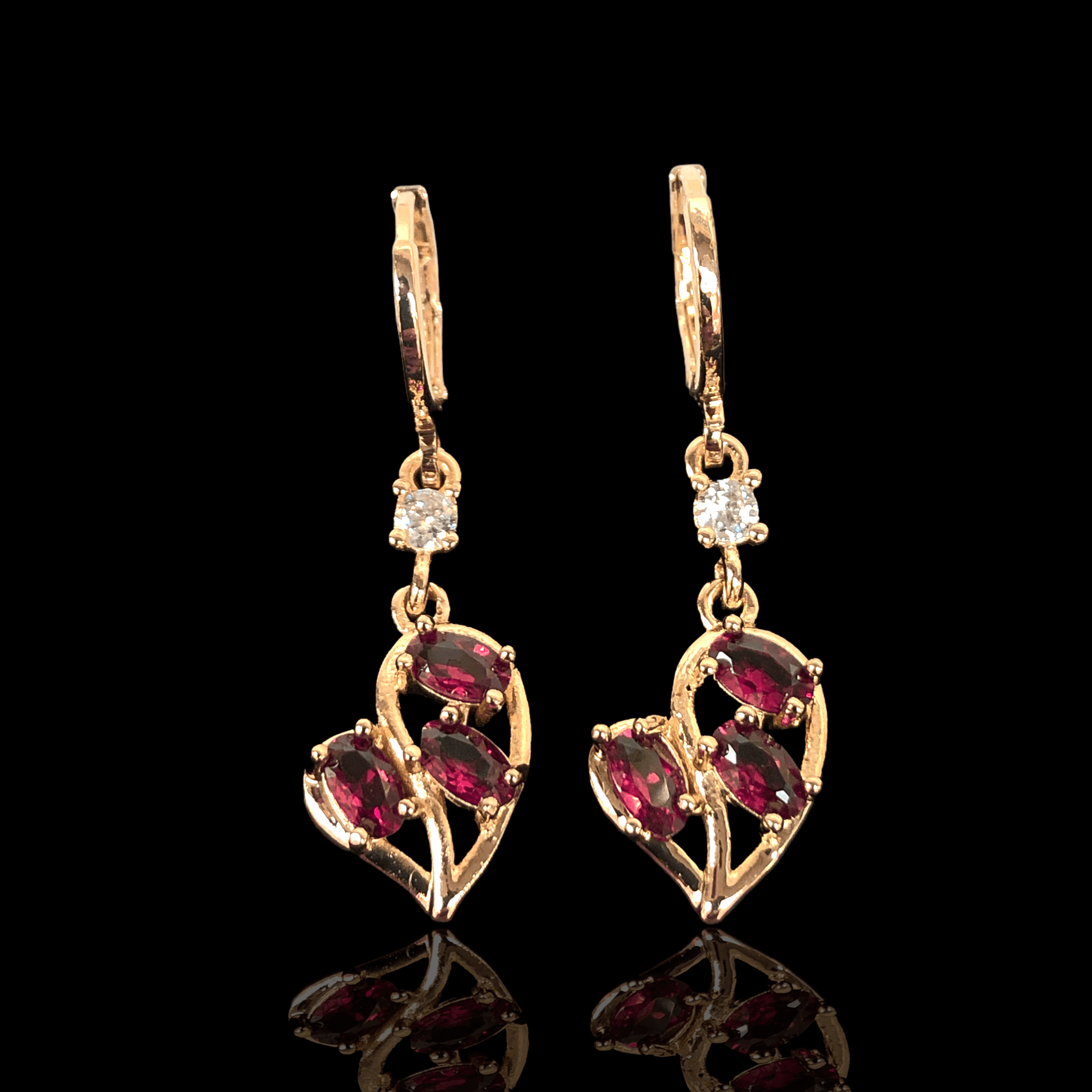 OLE 0302 -18K Gold Filled Oro Laminado EARRINGS, NEW - KUANIA