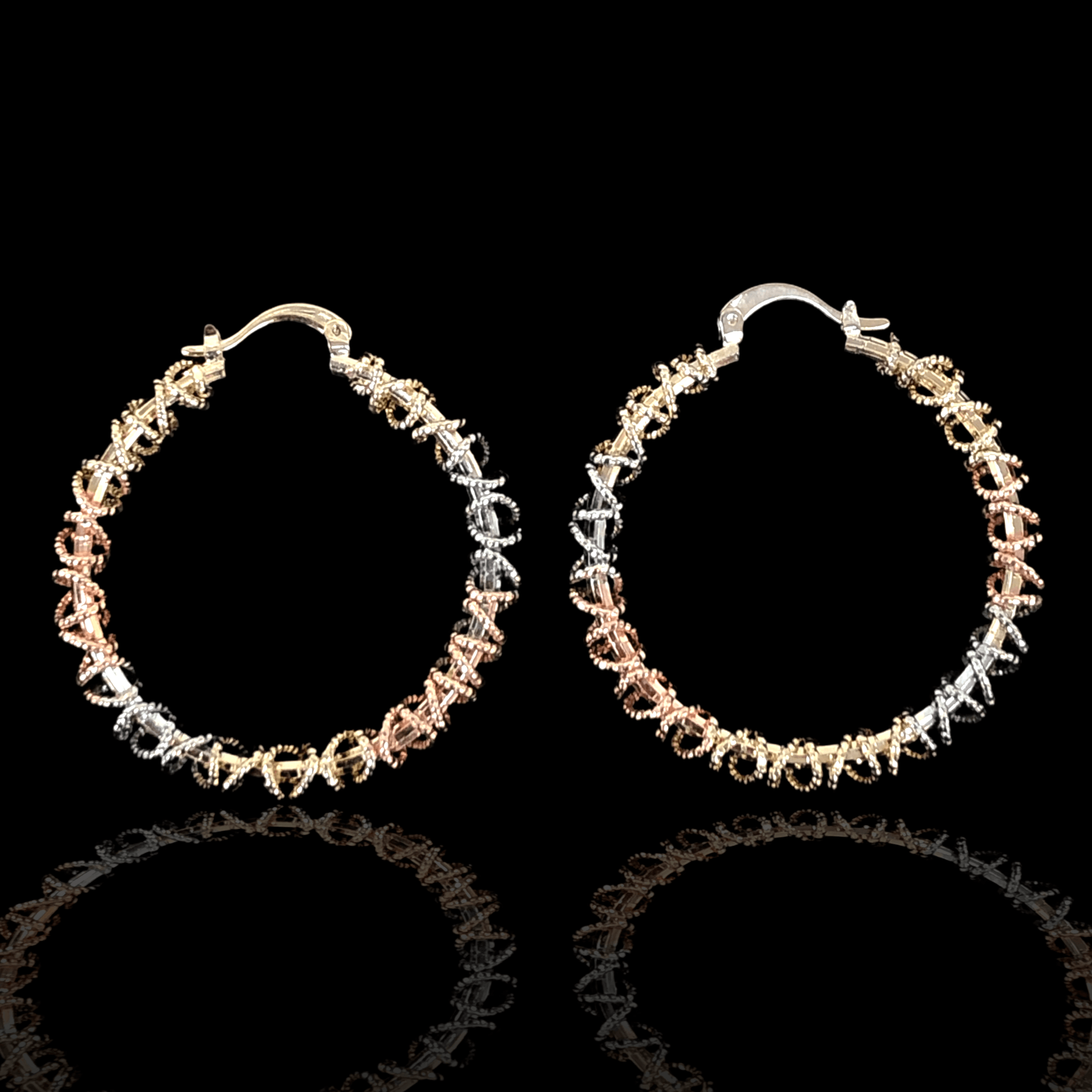OLE 0307 -18K Gold Filled Oro Laminado EARRINGS, NEW - KUANIA