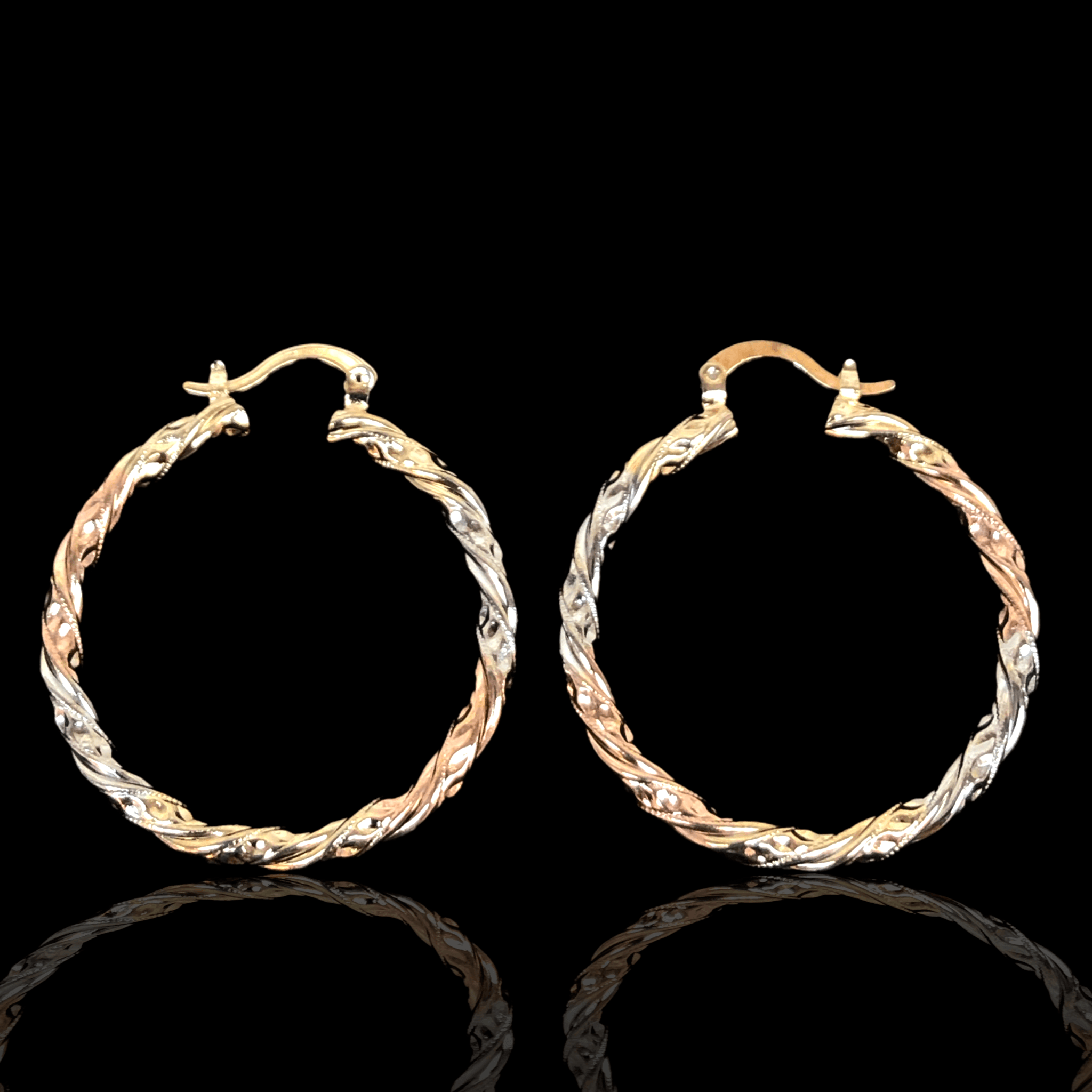 OLE 0311 -18K Gold Filled Oro Laminado EARRINGS, NEW - KUANIA