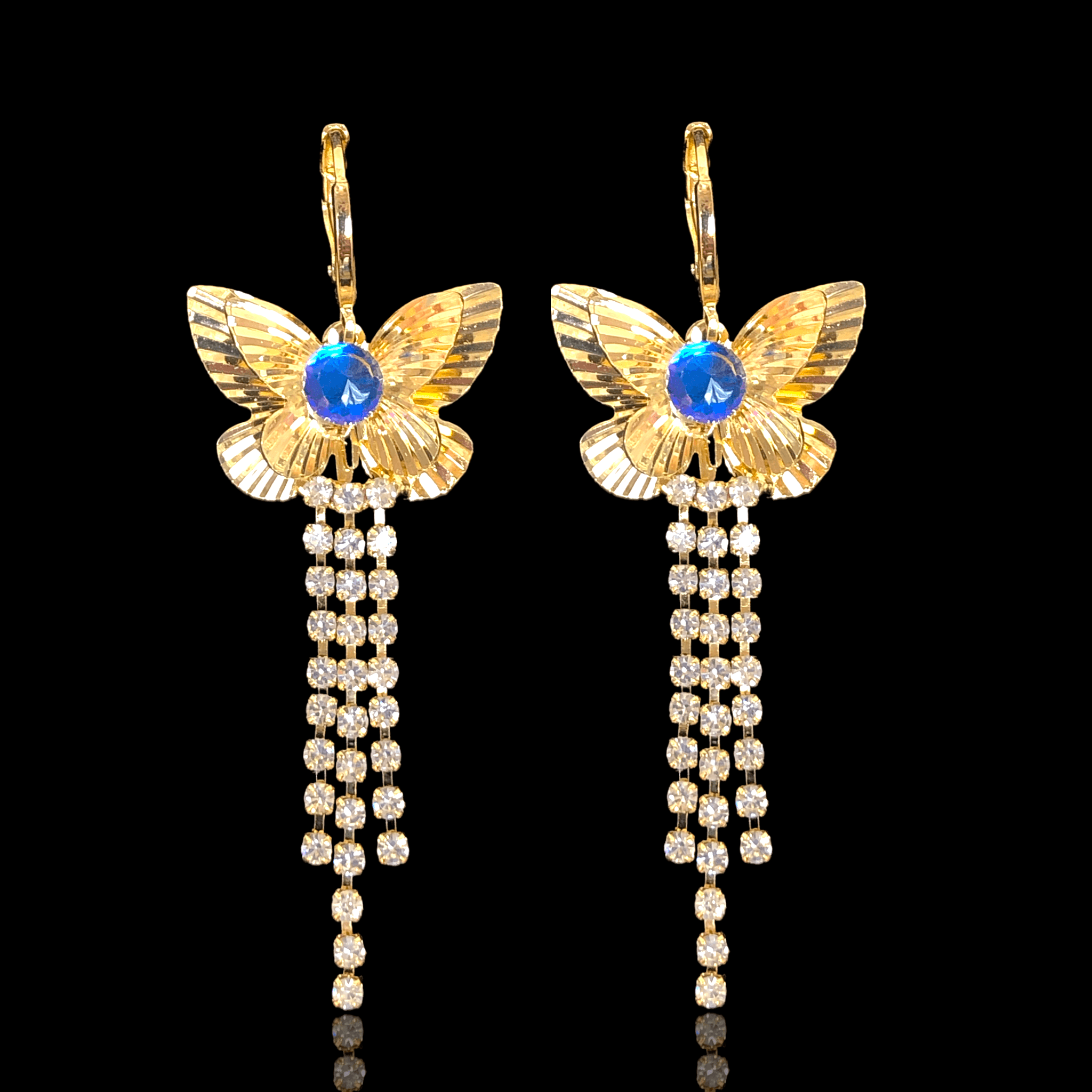 OLE 0312 -18K Gold Filled Oro Laminado EARRINGS, NEW - KUANIA