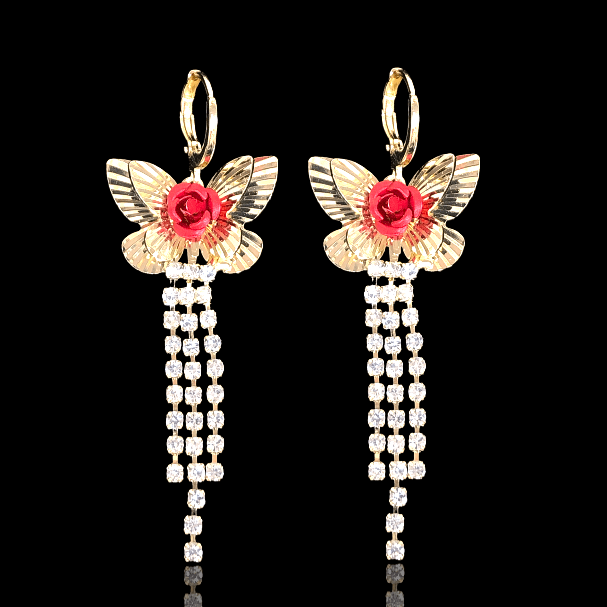 OLE 0312 -18K Gold Filled Oro Laminado EARRINGS, NEW - KUANIA