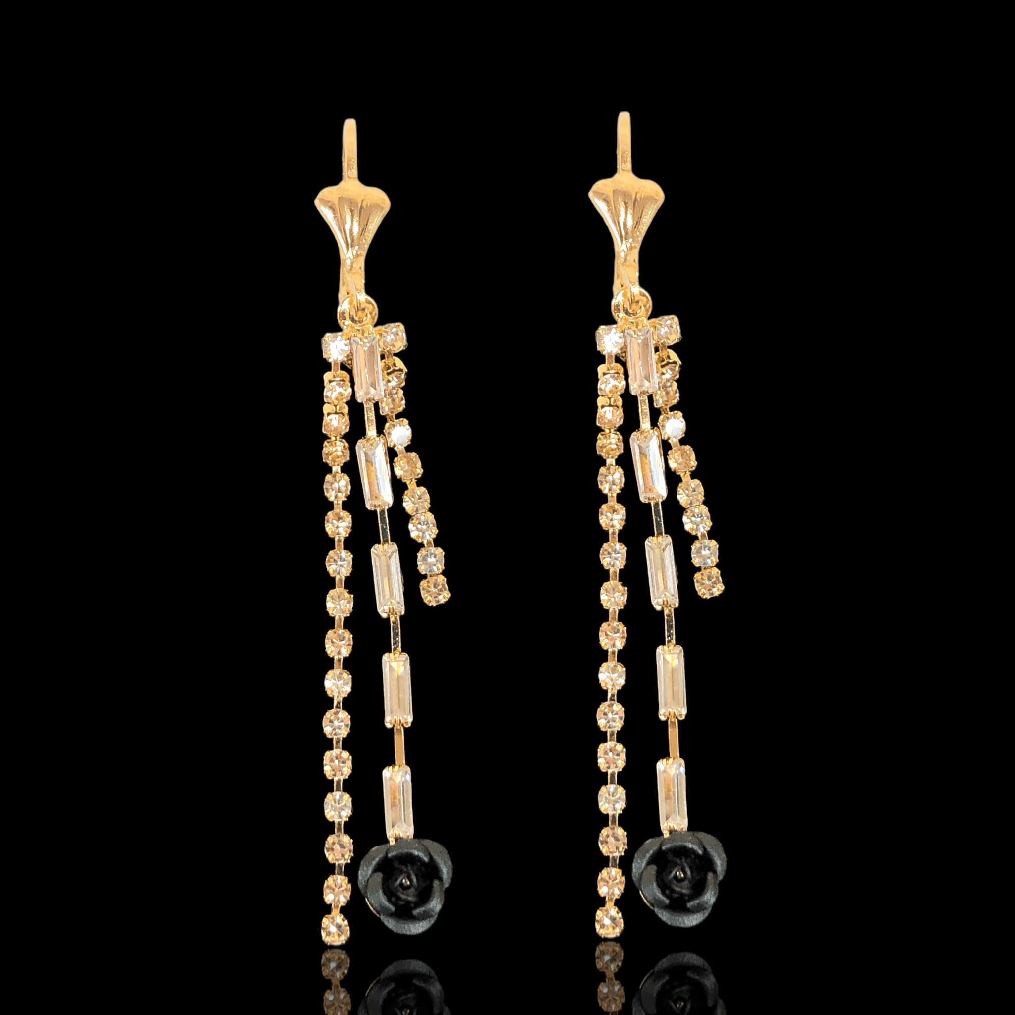 OLE 0315 -18K Gold Filled Oro Laminado EARRINGS, NEW - KUANIA