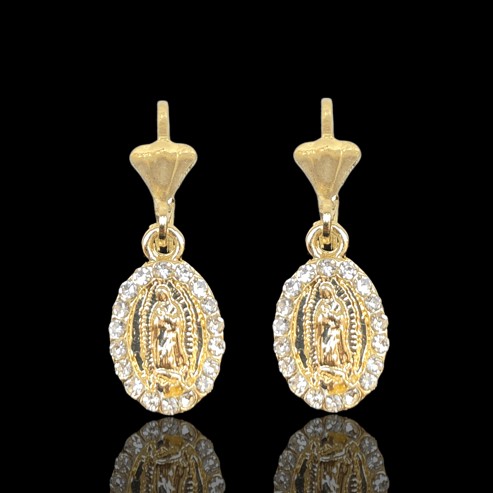 OLE 0321 -18K Gold Filled Oro Laminado EARRINGS, NEW - KUANIA