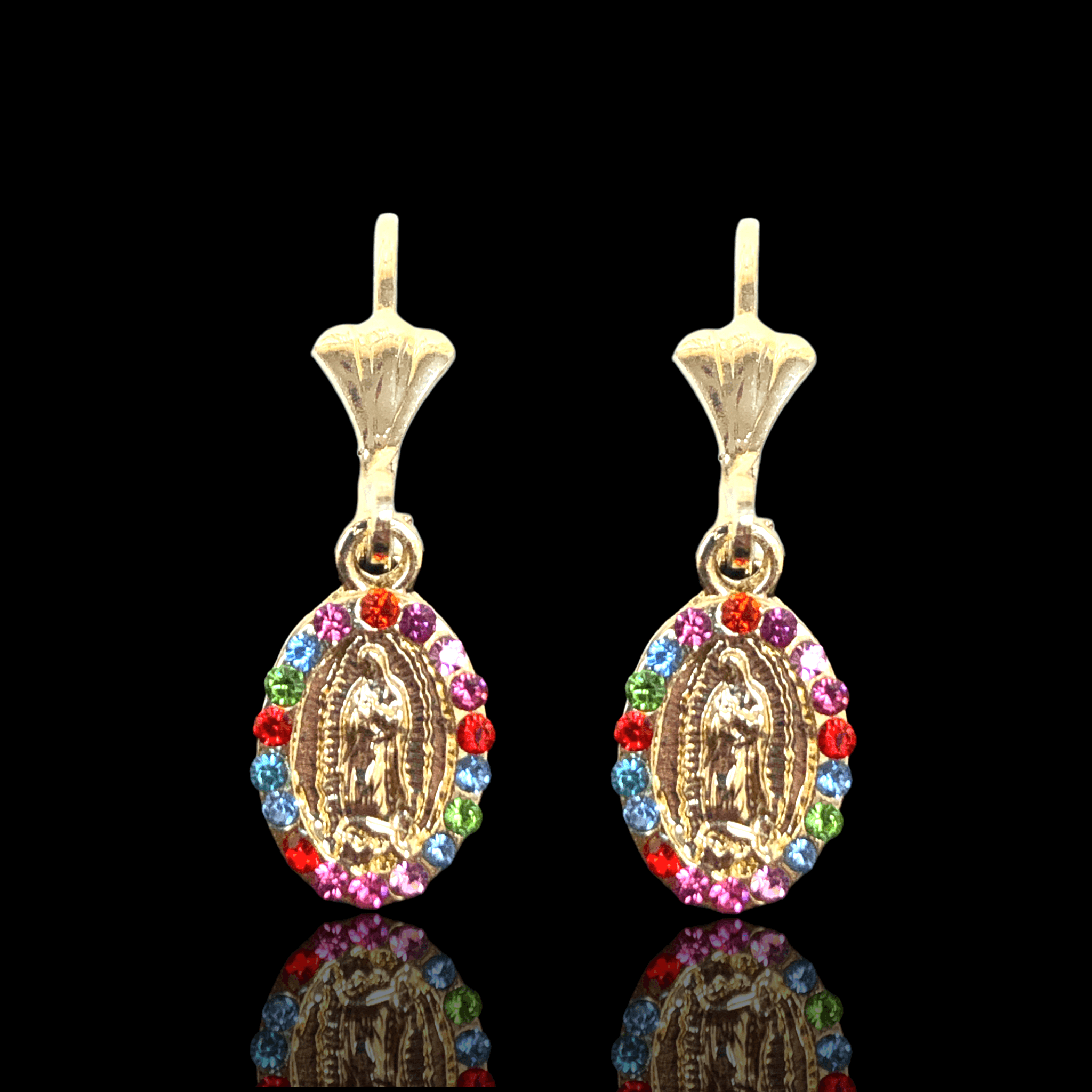 OLE 0321 -18K Gold Filled Oro Laminado EARRINGS, NEW - KUANIA