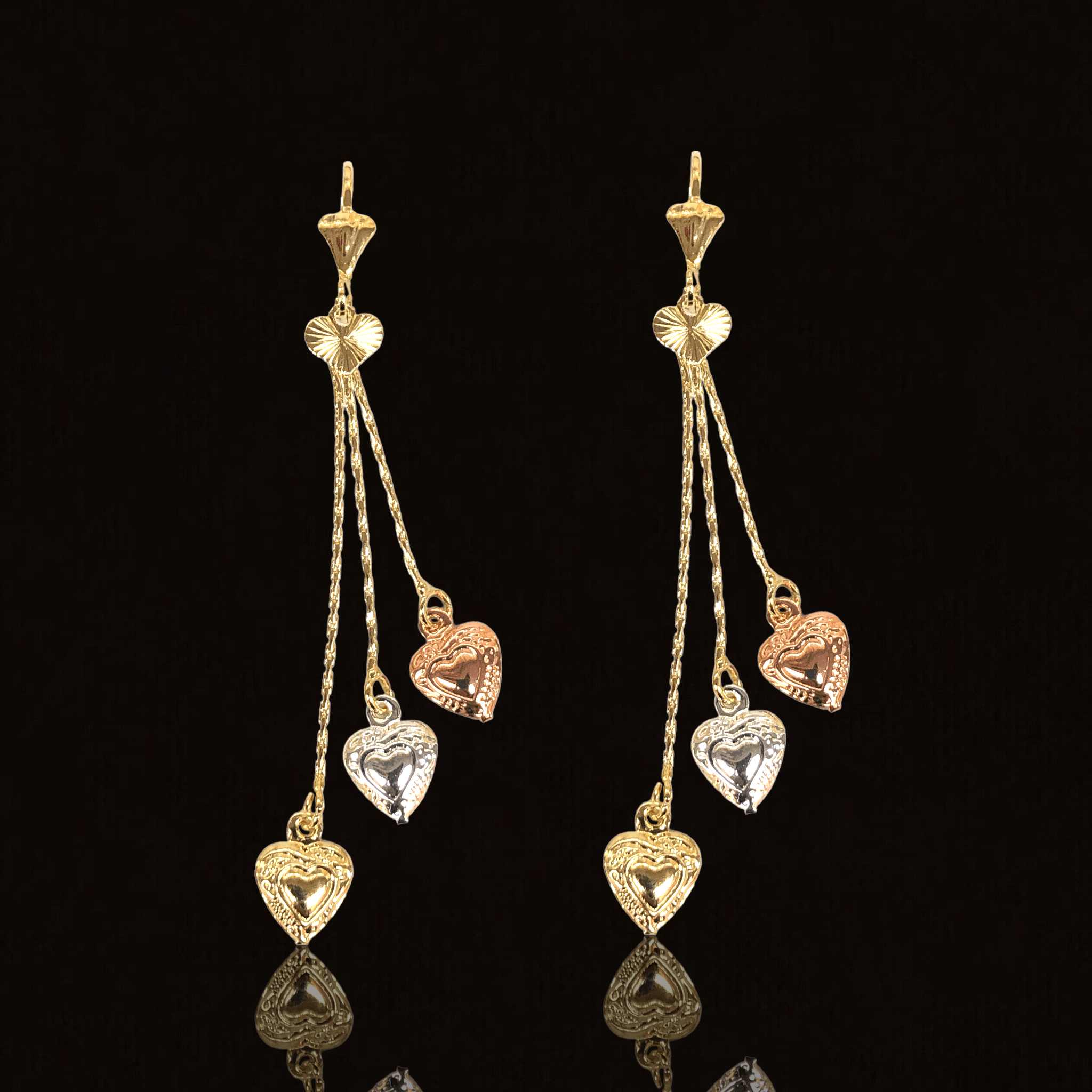 OLE 0324 -18K Gold Filled Oro Laminado EARRINGS, NEW - KUANIA