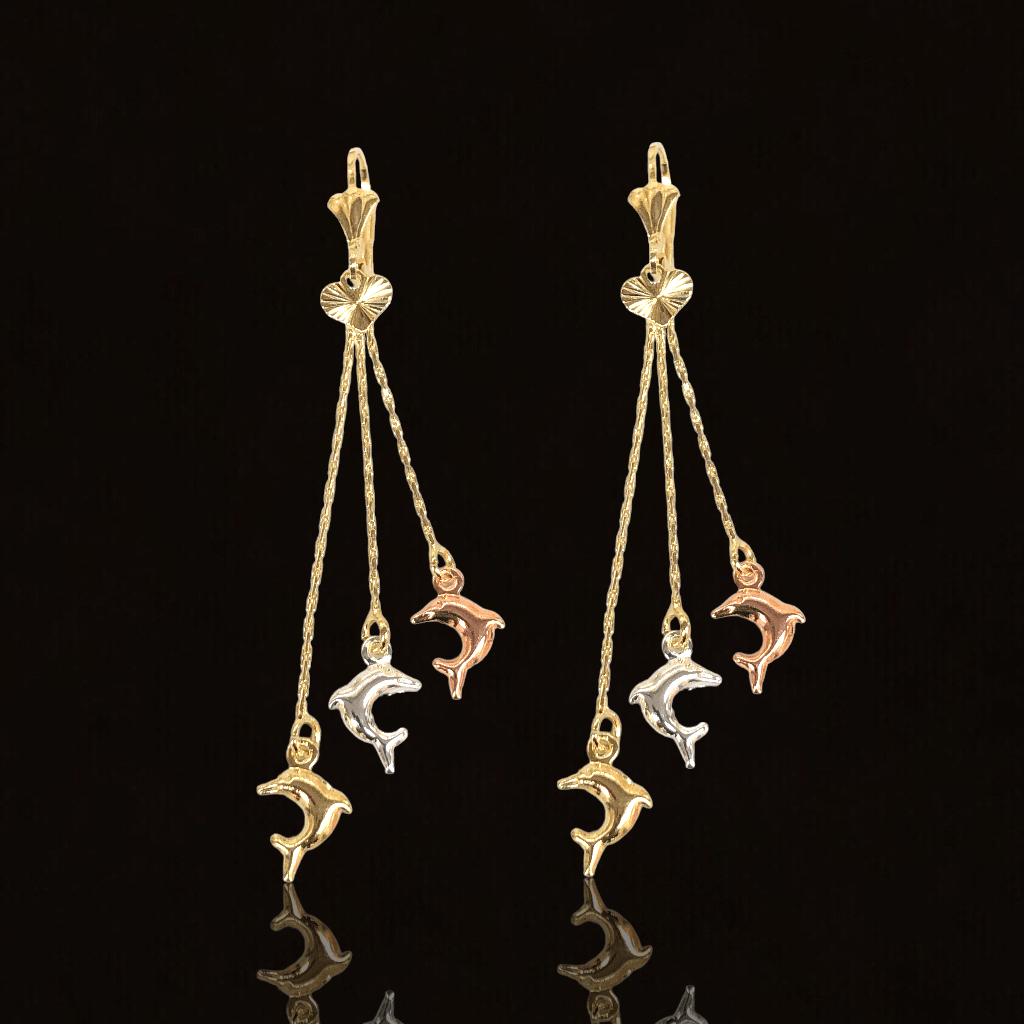 OLE 0325 -18K Gold Filled Oro Laminado EARRINGS, NEW - KUANIA