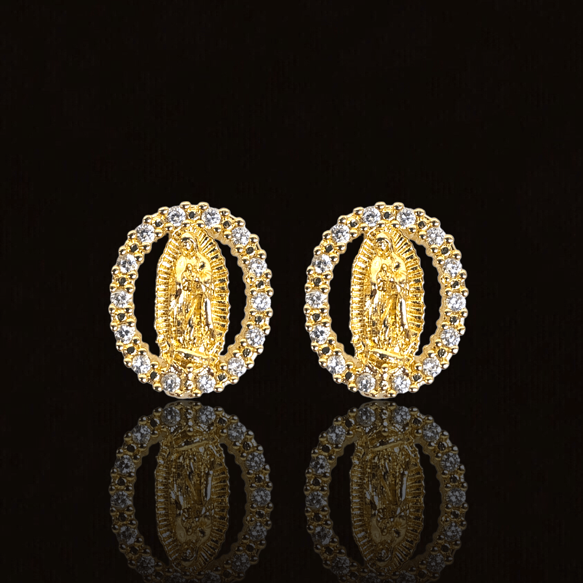 OLE 0327 -18K Gold Filled Oro Laminado EARRINGS, NEW - KUANIA