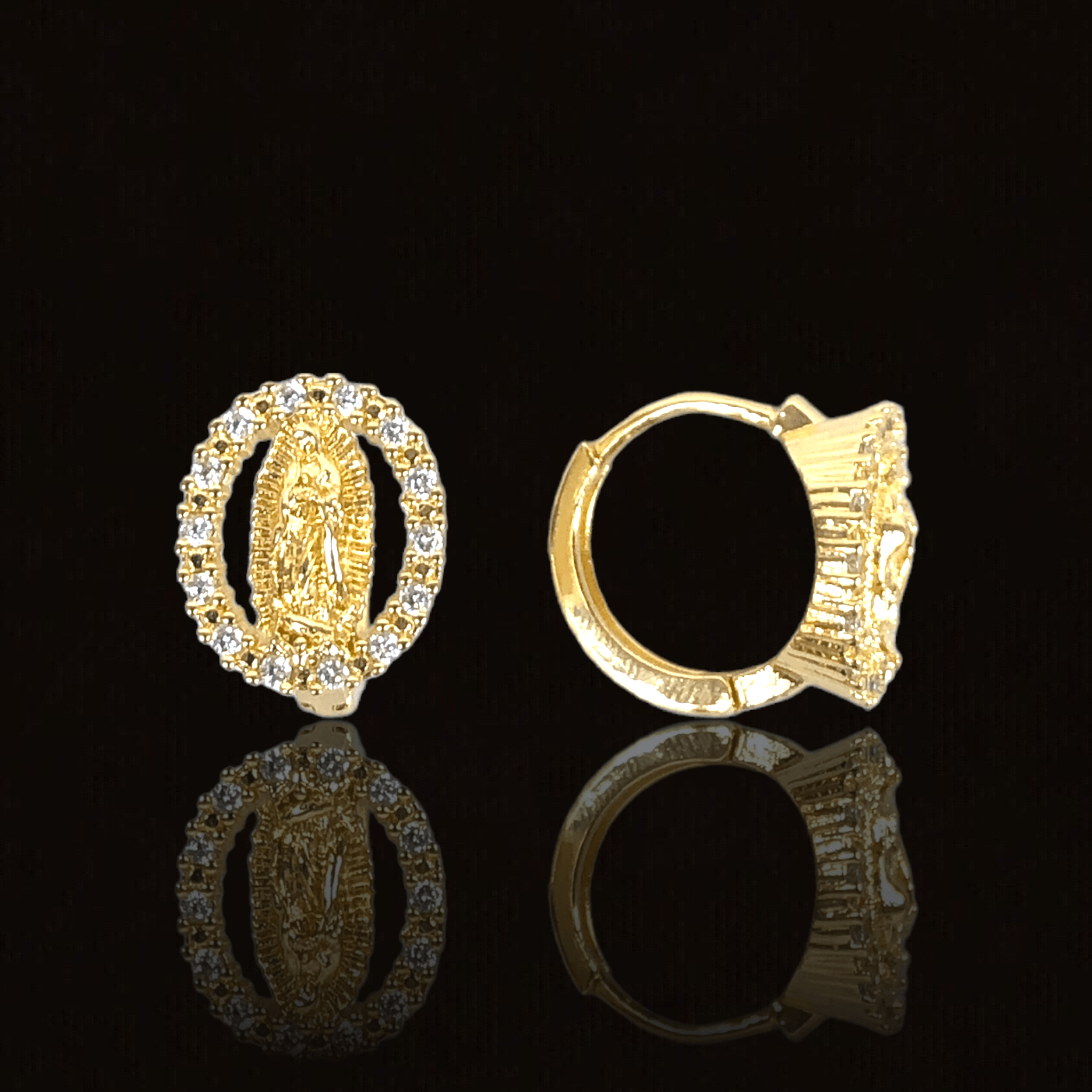 OLE 0327 -18K Gold Filled Oro Laminado EARRINGS, NEW - KUANIA