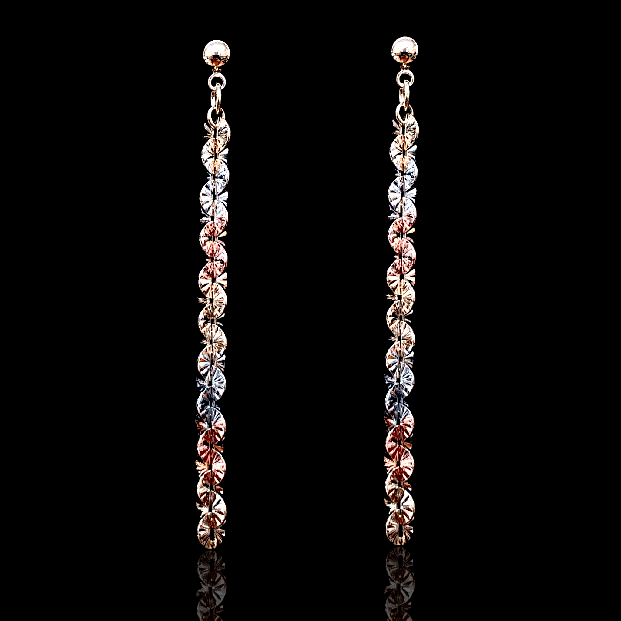 OLE 0329 -18K Gold Filled Oro Laminado EARRINGS, NEW - KUANIA