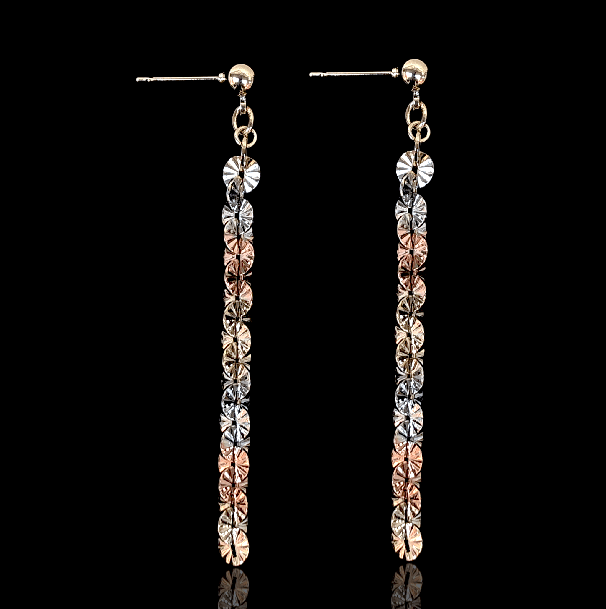 OLE 0329 -18K Gold Filled Oro Laminado EARRINGS, NEW - KUANIA