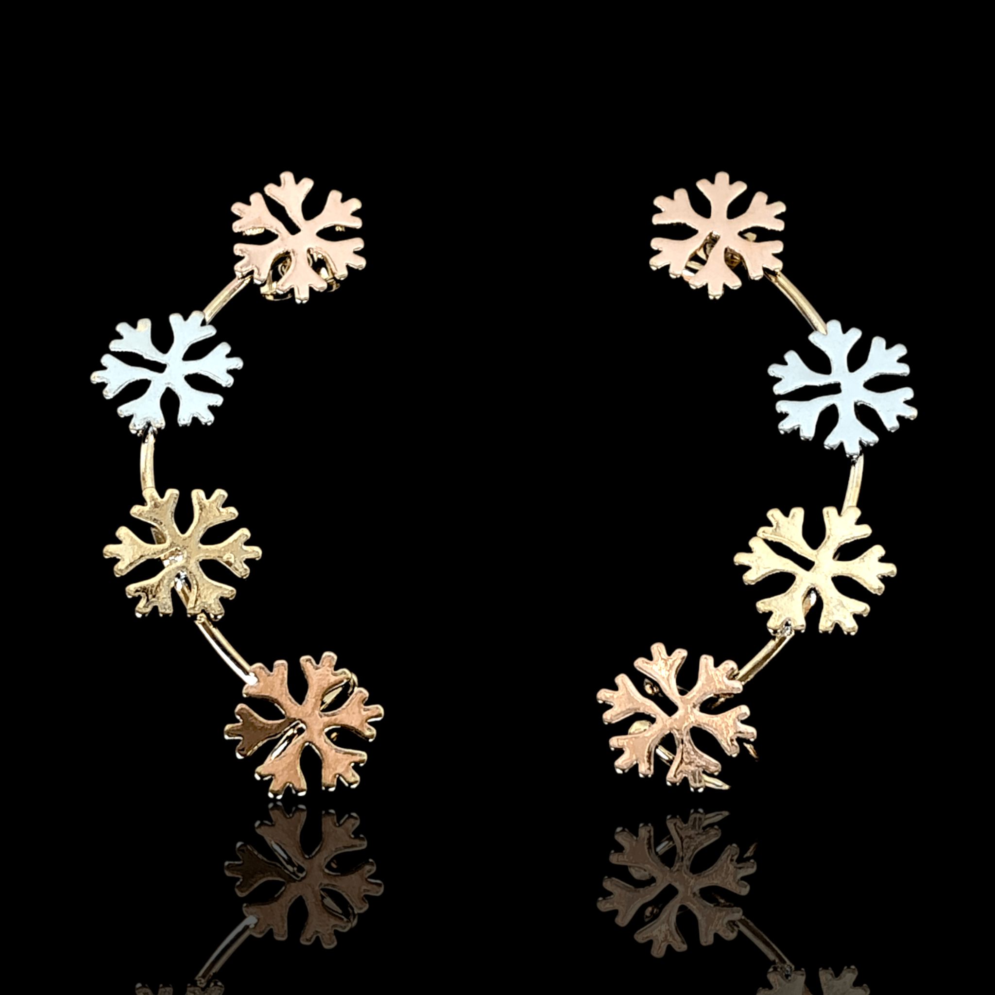 OLE 0334 -18K Gold Filled Oro Laminado EARRINGS, NEW - KUANIA