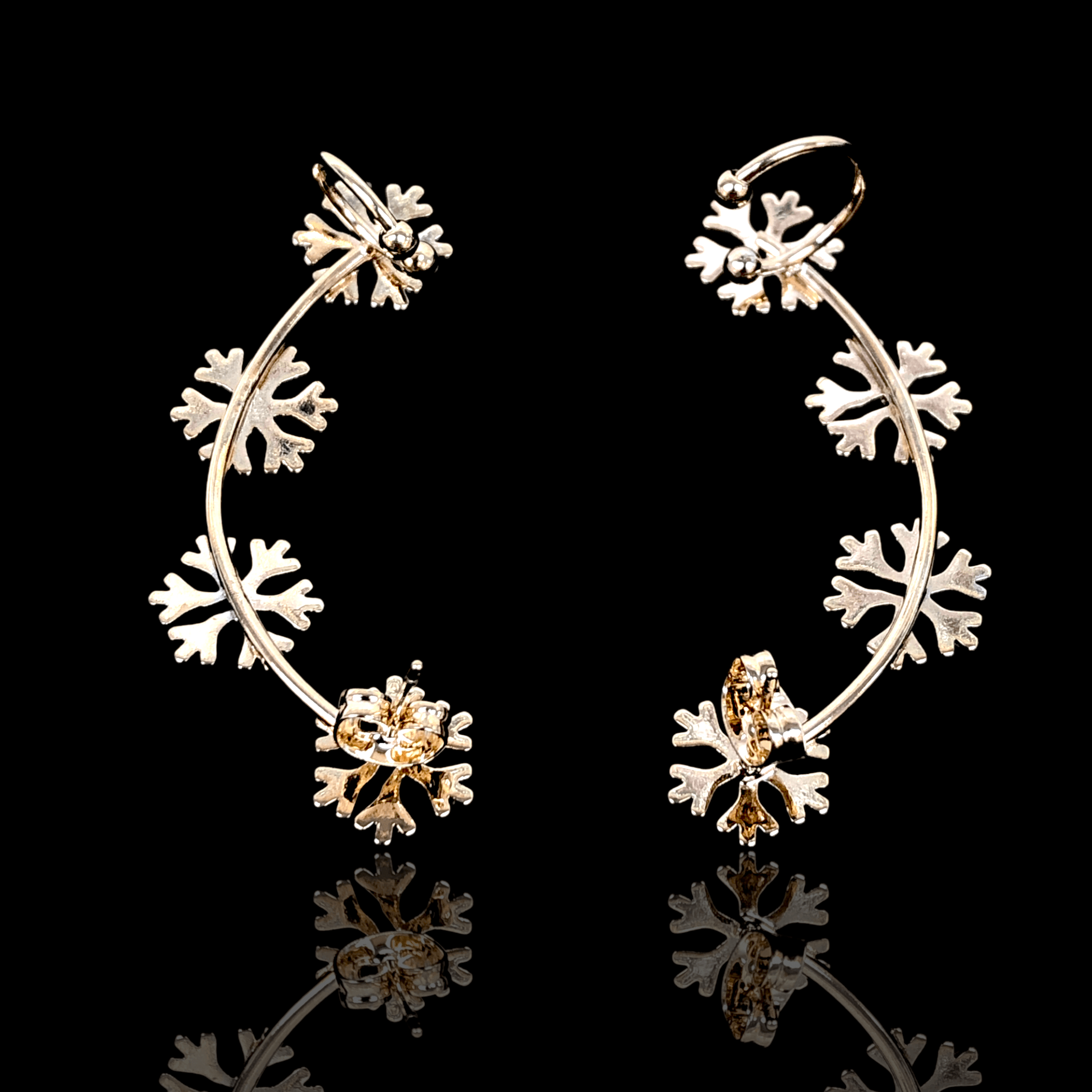 OLE 0334 -18K Gold Filled Oro Laminado EARRINGS, NEW - KUANIA