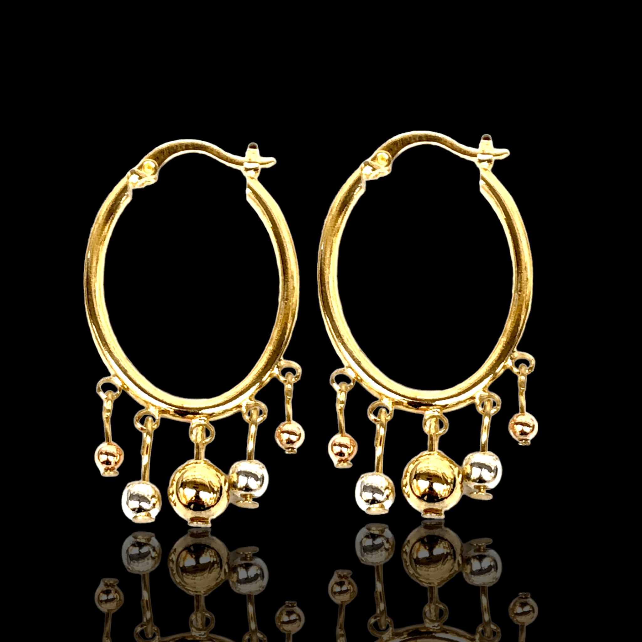 OLE 0338 -18K Gold Filled Oro Laminado EARRINGS, NEW - KUANIA