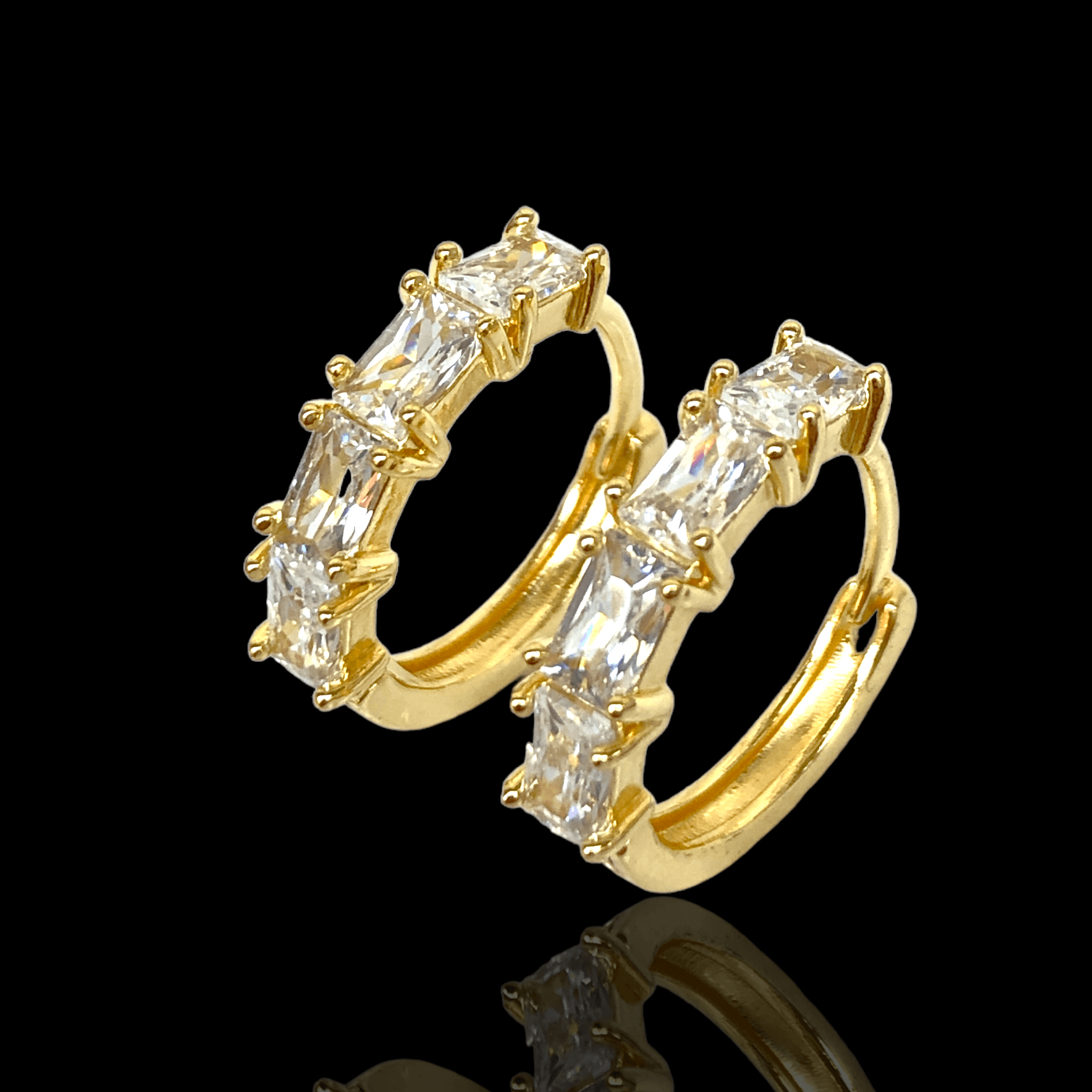 OLE 0340 -18K Gold Filled Oro Laminado EARRINGS, NEW - KUANIA