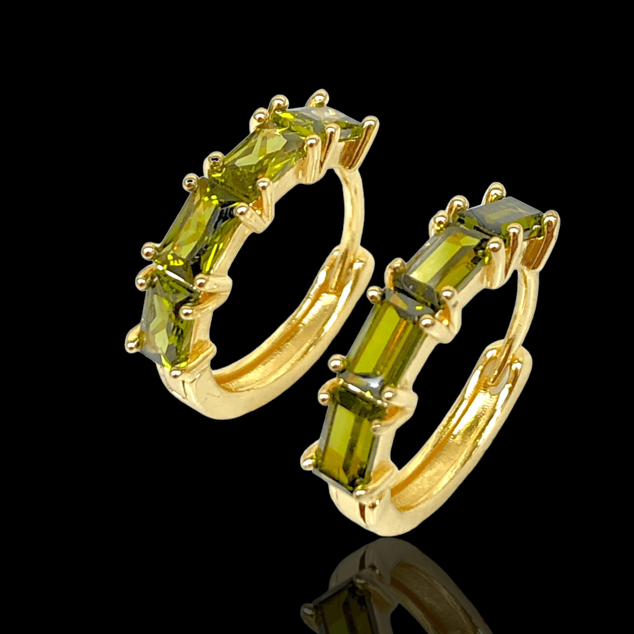 OLE 0340 -18K Gold Filled Oro Laminado EARRINGS, NEW - KUANIA