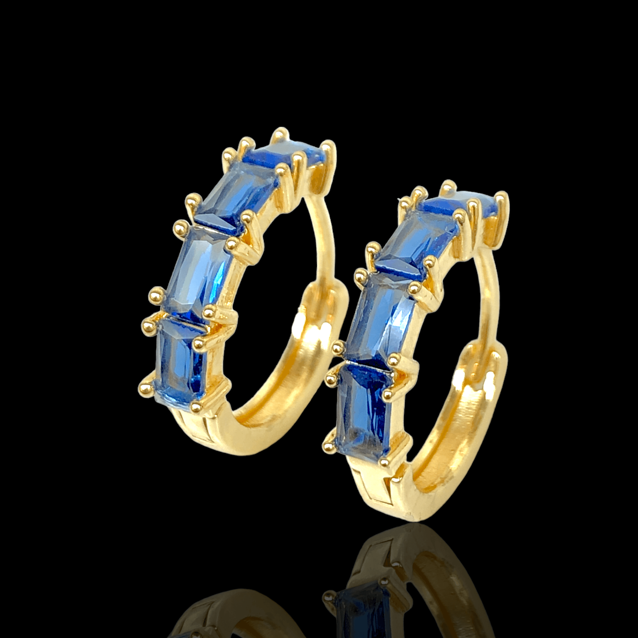 OLE 0340 -18K Gold Filled Oro Laminado EARRINGS, NEW - KUANIA