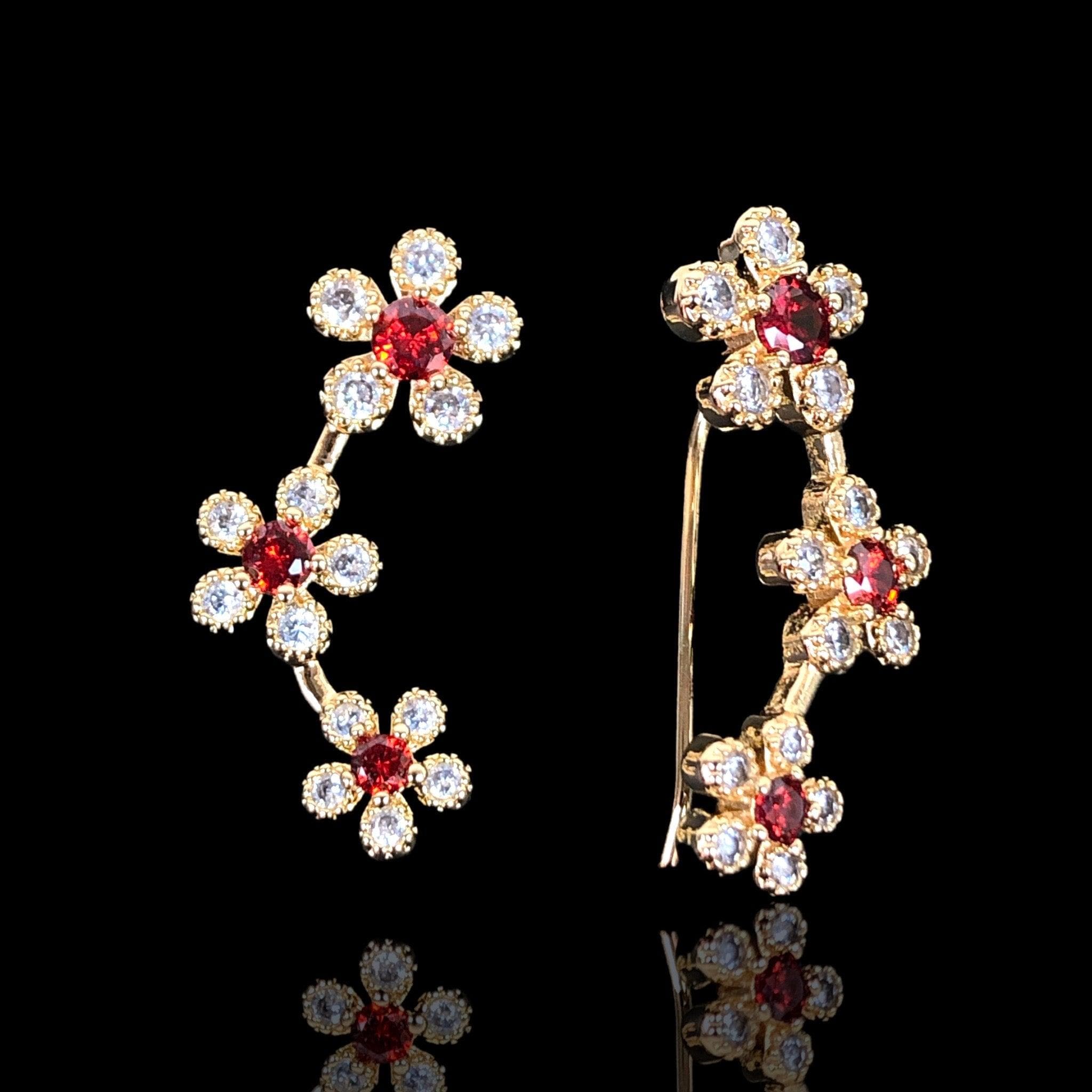 OLE 0341 -18K Gold Filled Oro Laminado EARRINGS, NEW - KUANIA