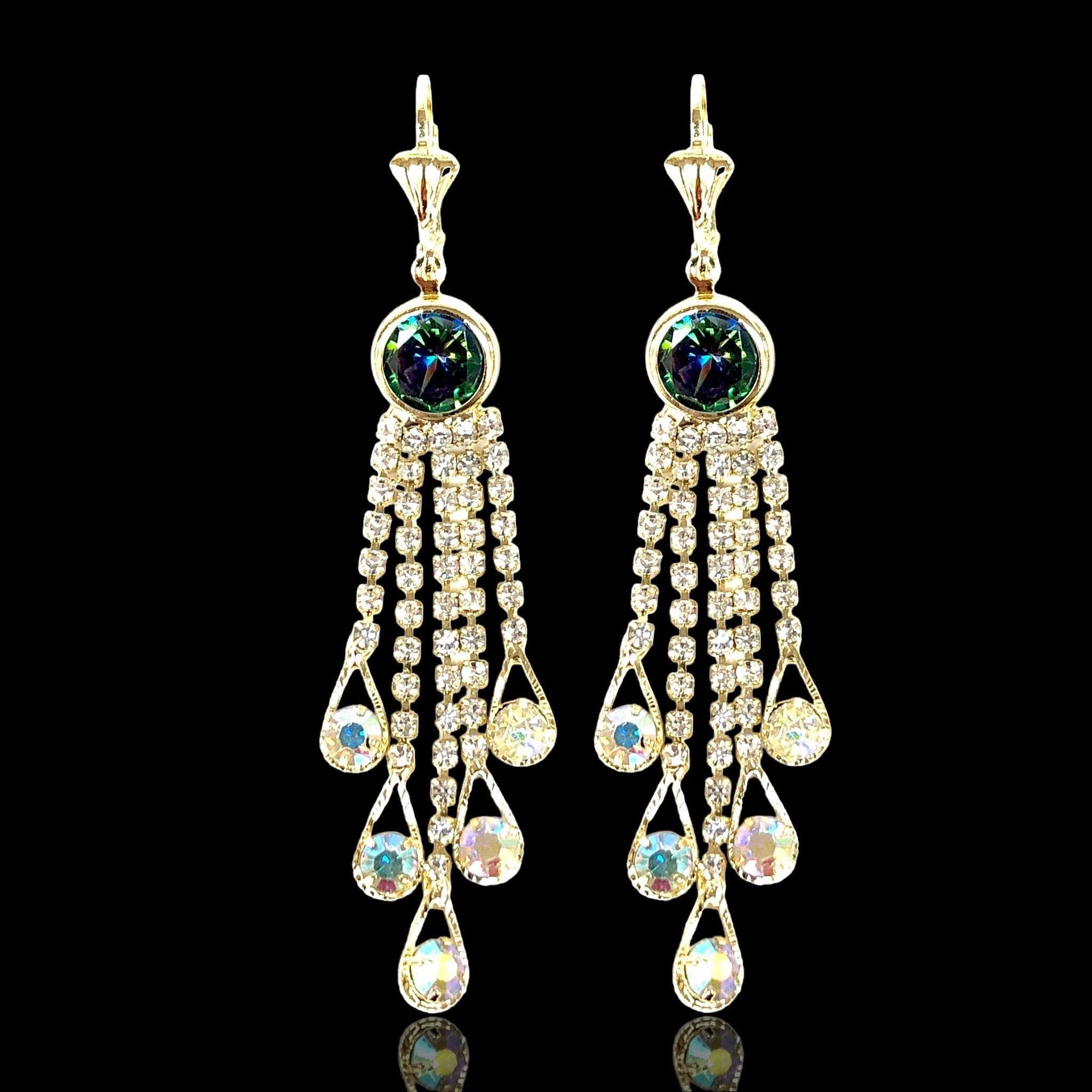 OLE 0342 -18K Gold Filled Oro Laminado EARRINGS, NEW - KUANIA