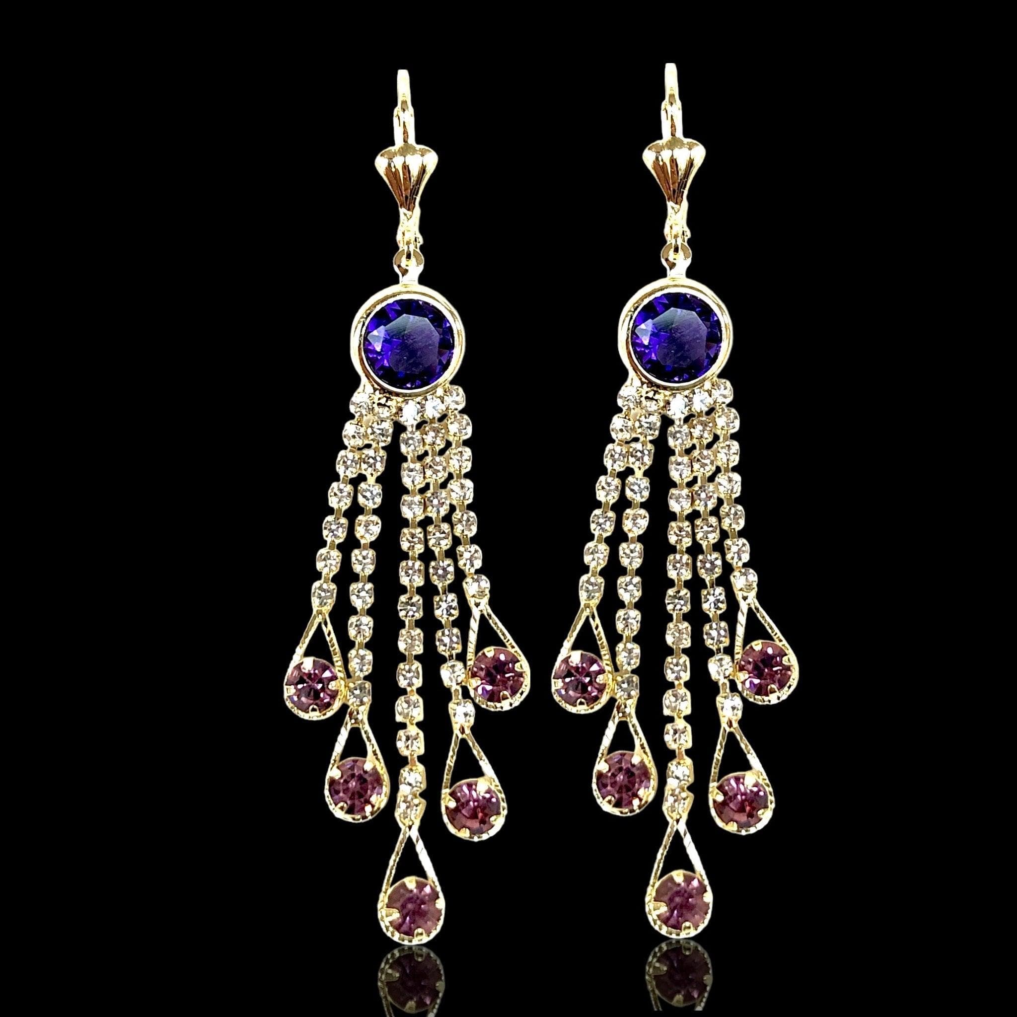 OLE 0342 -18K Gold Filled Oro Laminado EARRINGS, NEW - KUANIA