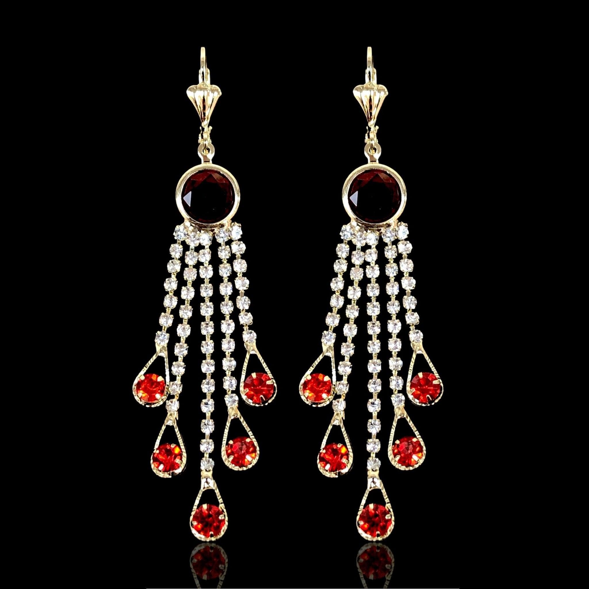 OLE 0342 -18K Gold Filled Oro Laminado EARRINGS, NEW - KUANIA