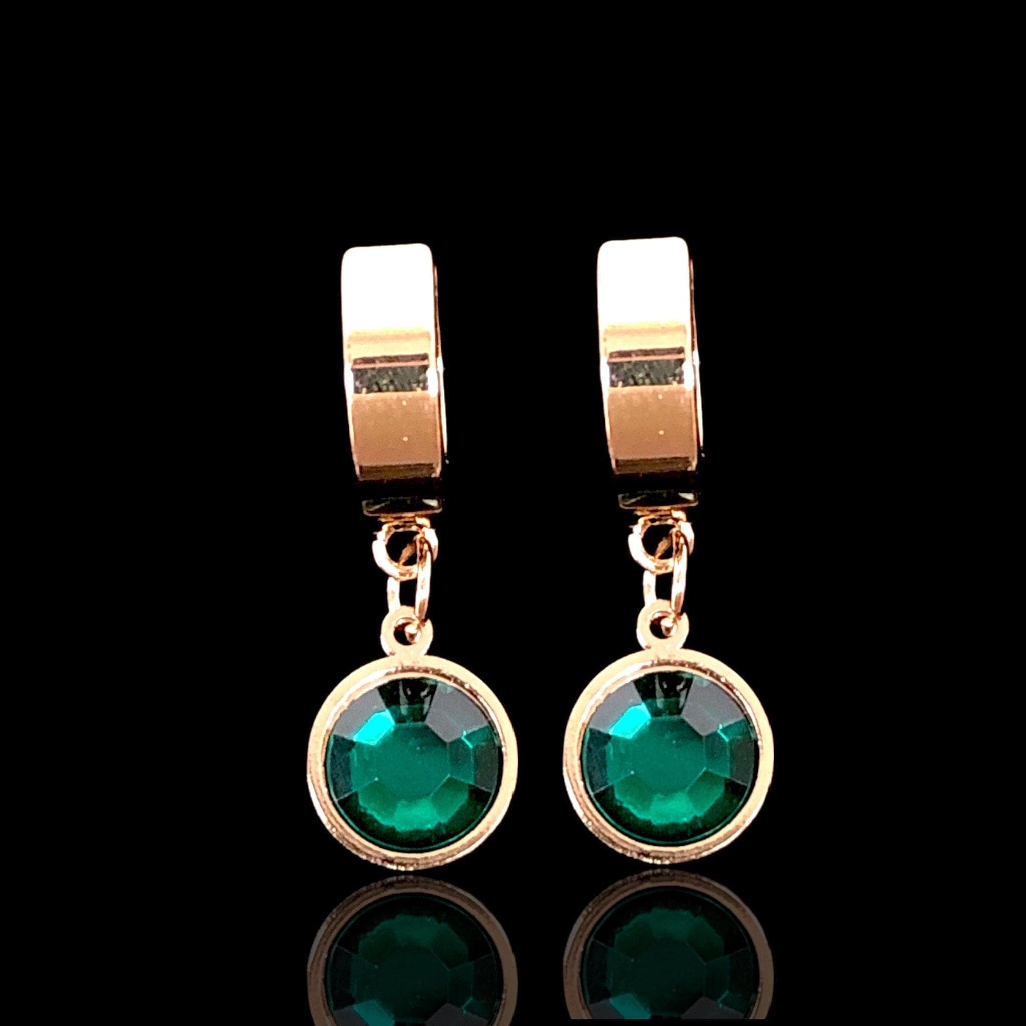 OLE 0345 -18K Gold Filled Oro Laminado EARRINGS, NEW - KUANIA