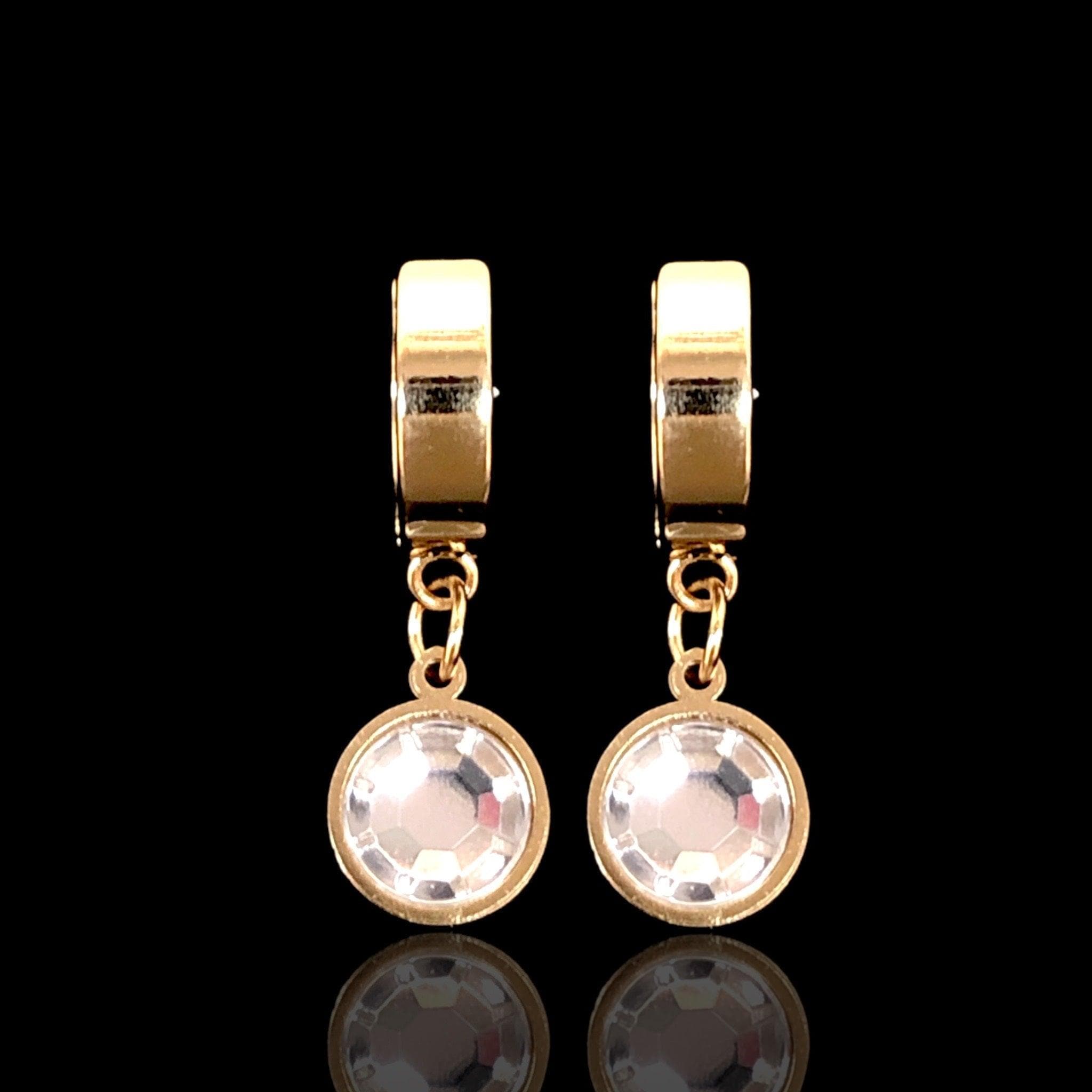 OLE 0345 -18K Gold Filled Oro Laminado EARRINGS, NEW - KUANIA