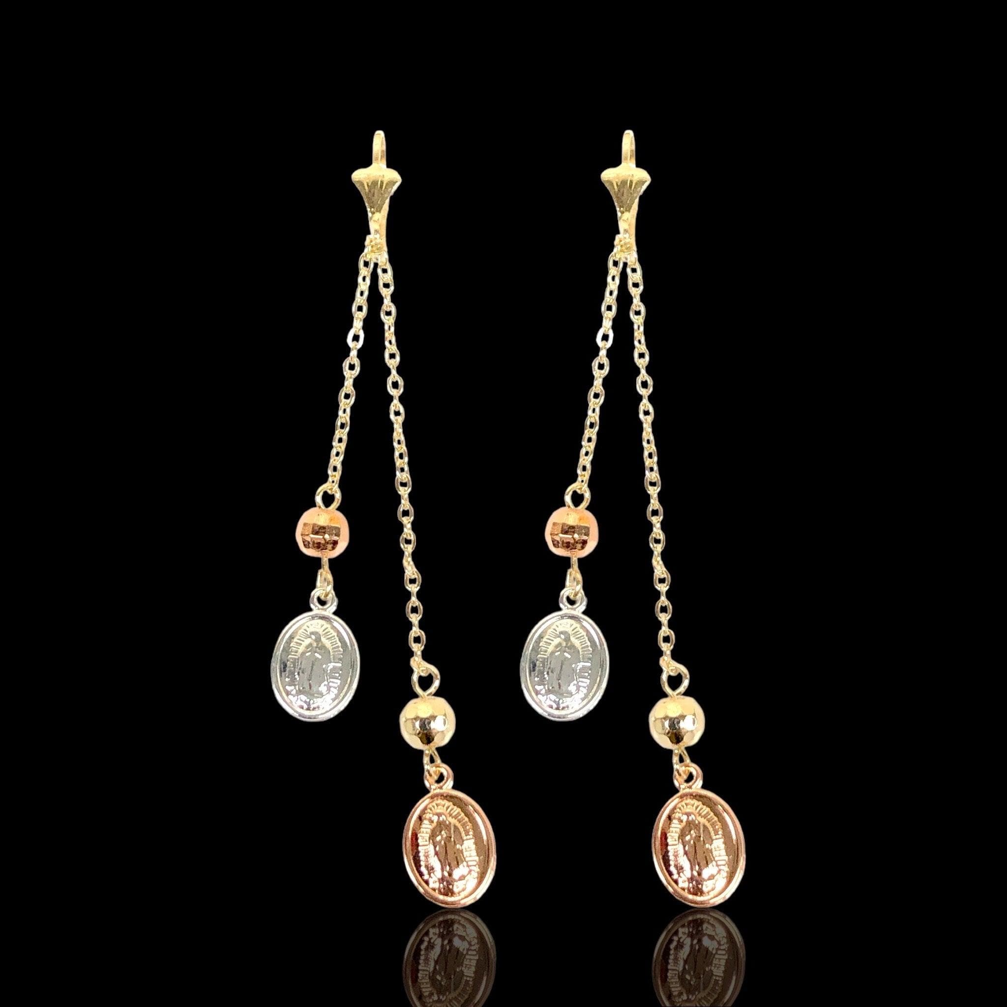 OLE 0349 -18K Gold Filled Oro Laminado EARRINGS, NEW - KUANIA