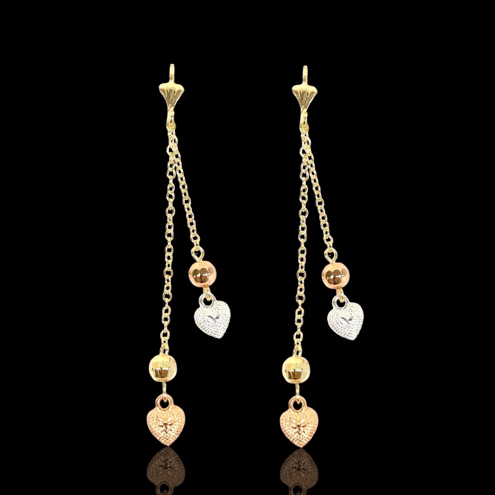 OLE 0353 -18K Gold Filled Oro Laminado EARRINGS, NEW - KUANIA