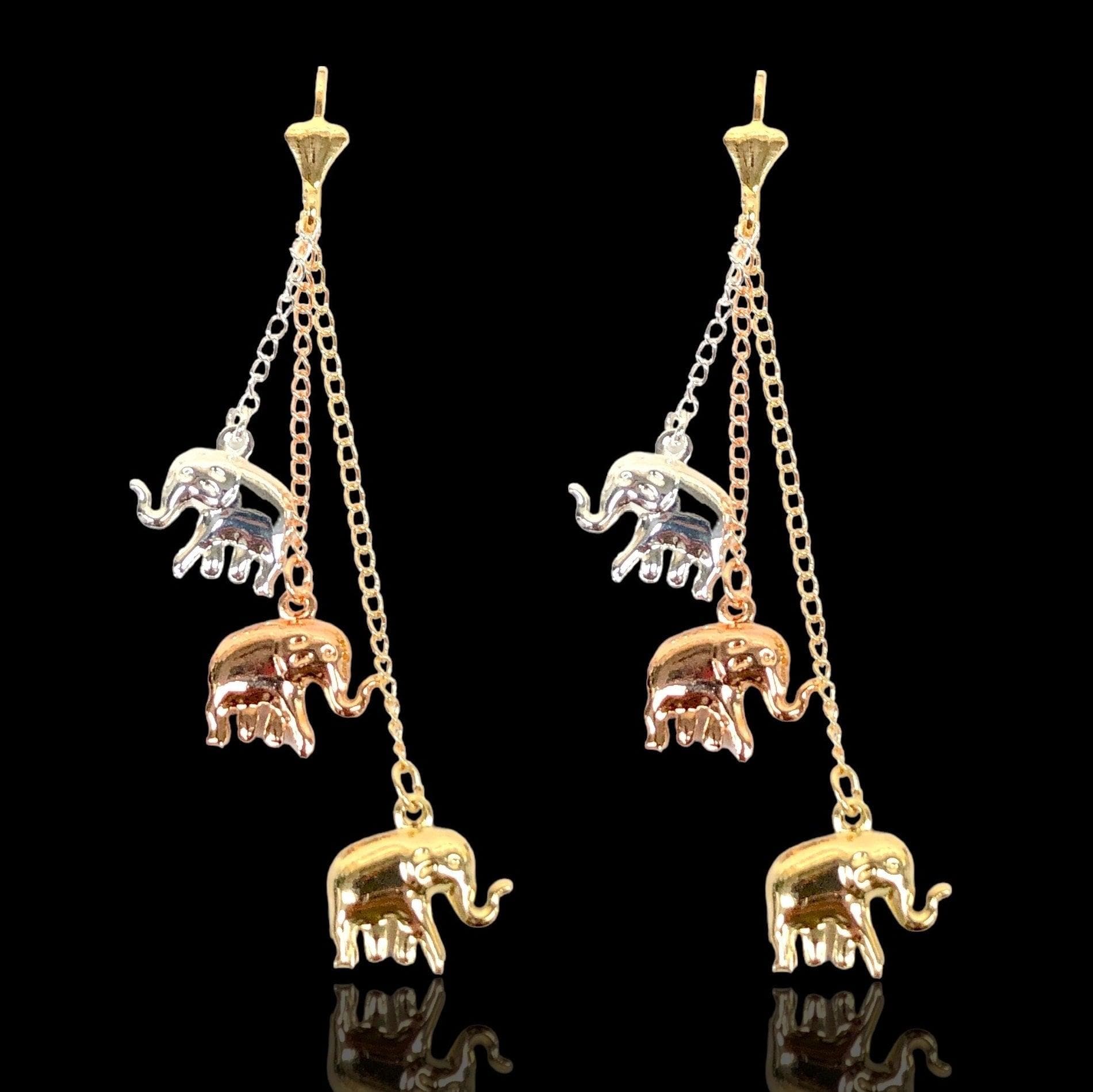 OLE 0354 -18K Gold Filled Oro Laminado EARRINGS, NEW - KUANIA