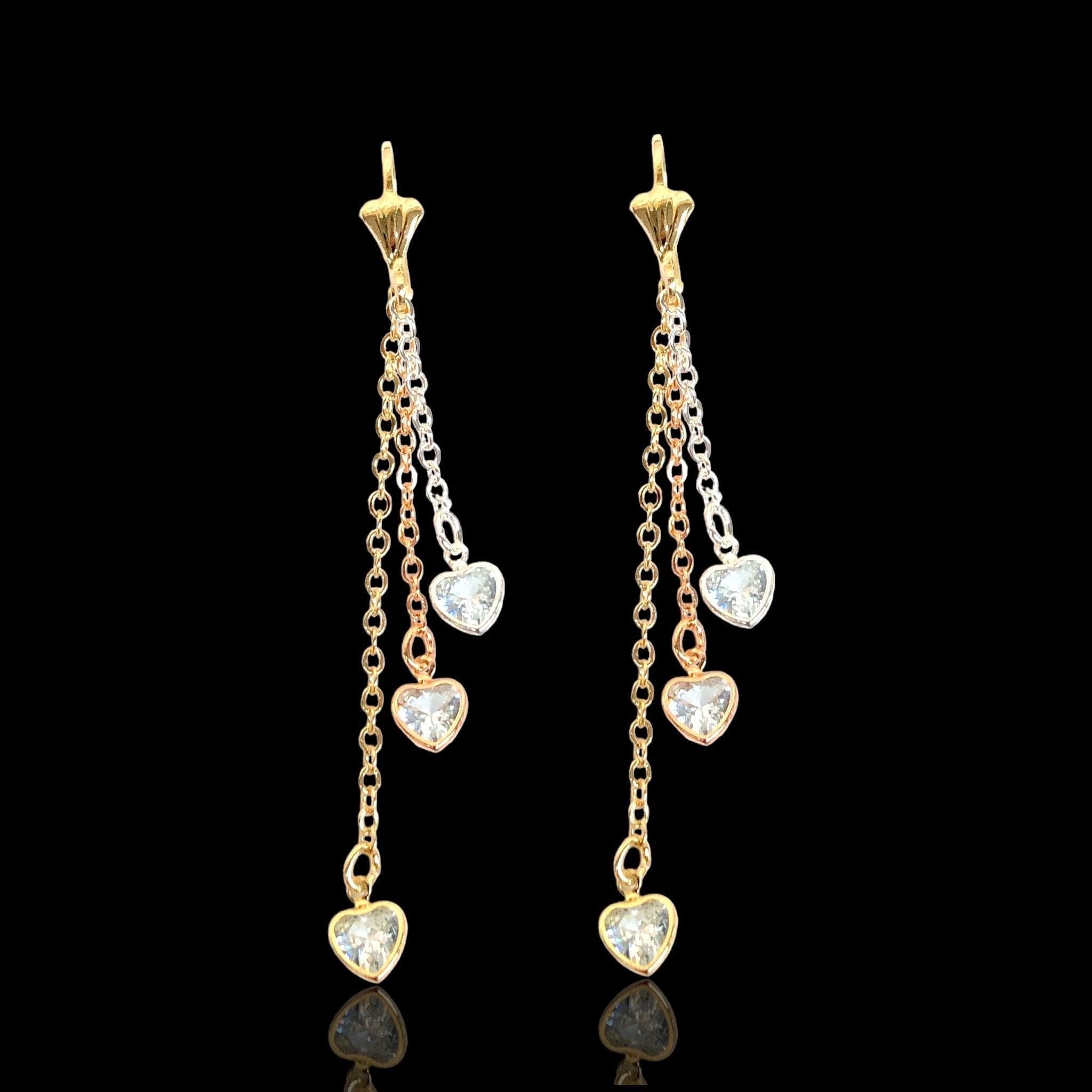 OLE 0355 -18K Gold Filled Oro Laminado EARRINGS, NEW - KUANIA