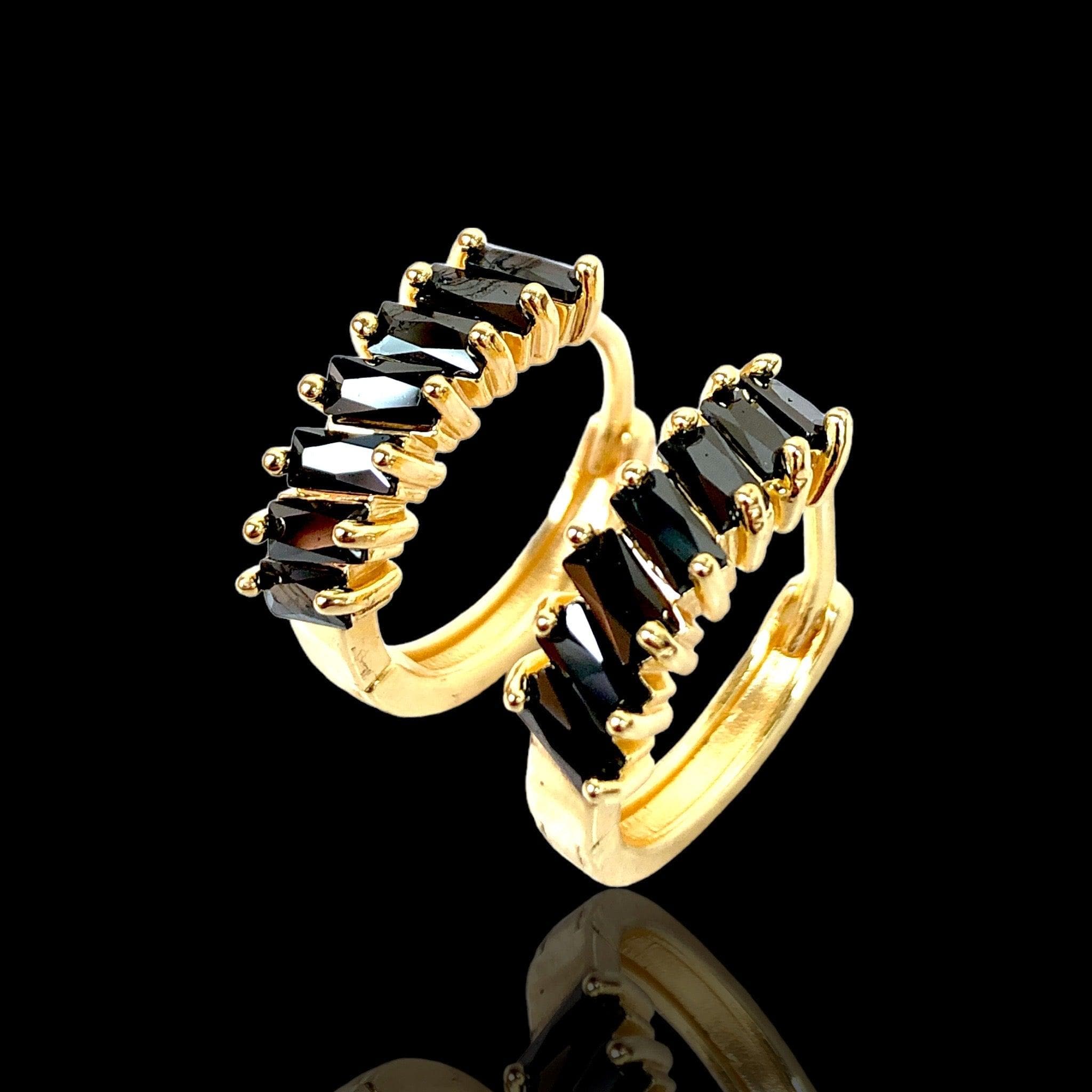 OLE 0356 -18K Gold Filled Oro Laminado EARRINGS, NEW - KUANIA