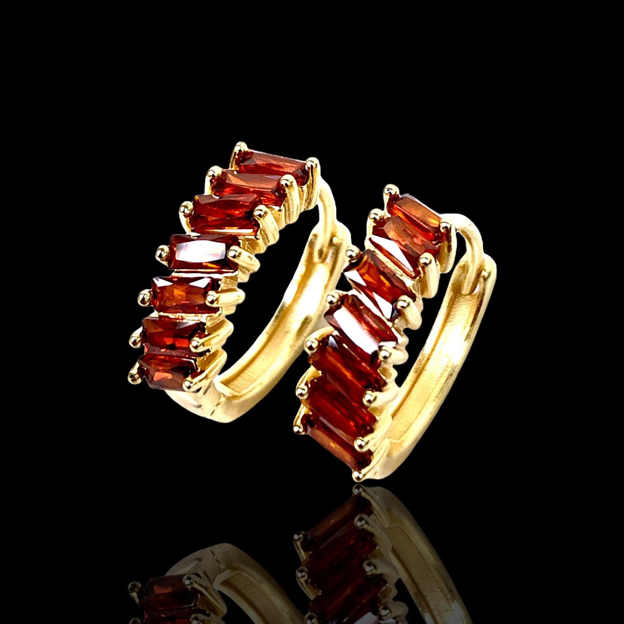 OLE 0356 -18K Gold Filled Oro Laminado EARRINGS, NEW - KUANIA