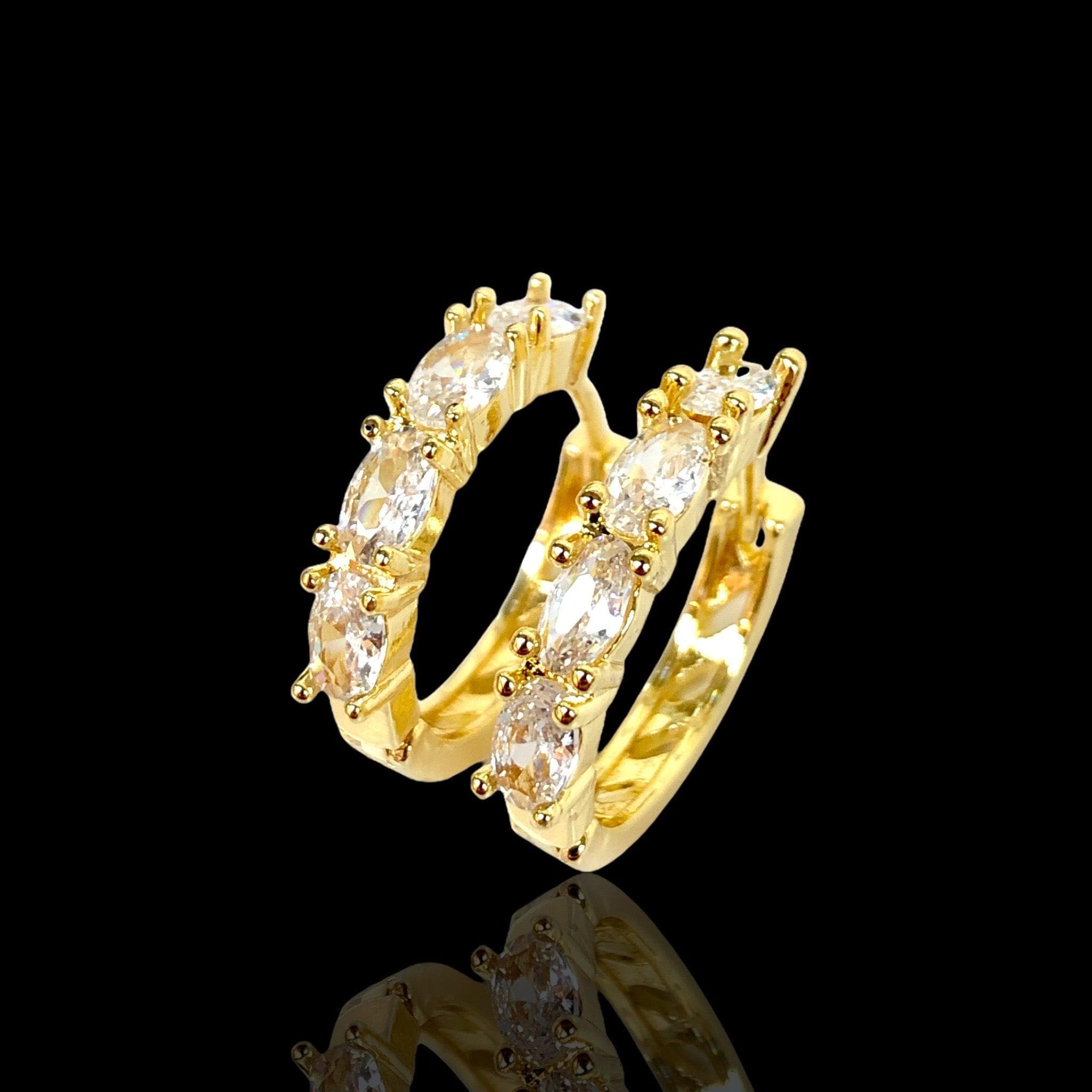 OLE 0357 -18K Gold Filled Oro Laminado EARRINGS, NEW - KUANIA