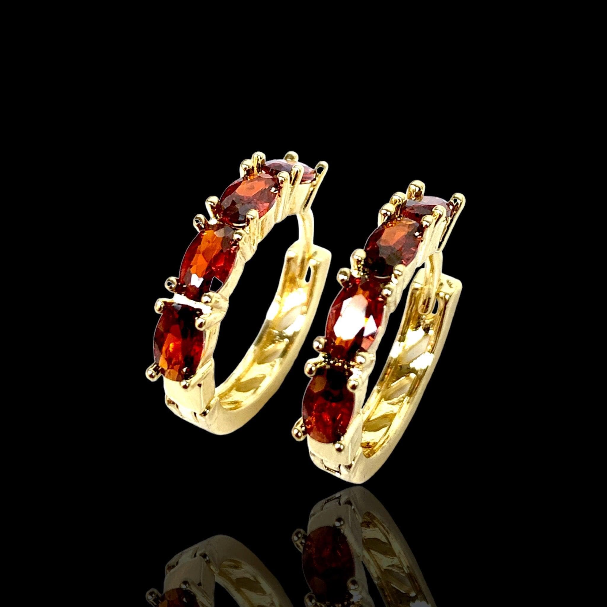 OLE 0357 -18K Gold Filled Oro Laminado EARRINGS, NEW - KUANIA