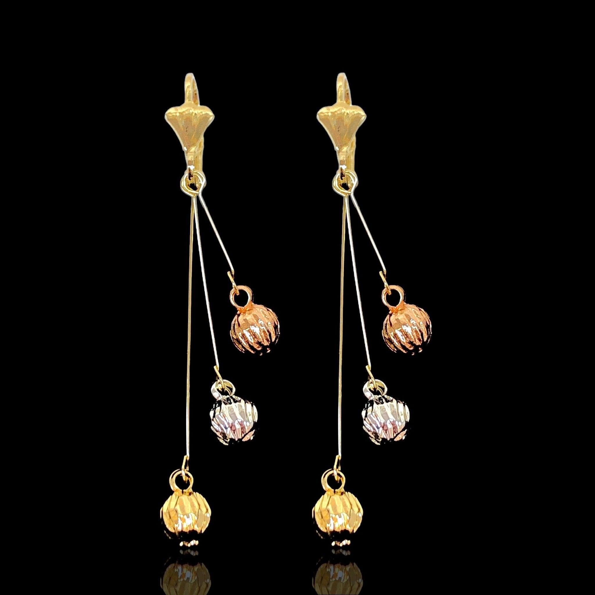 OLE 0364 -18K Gold Filled Oro Laminado EARRINGS - KUANIA