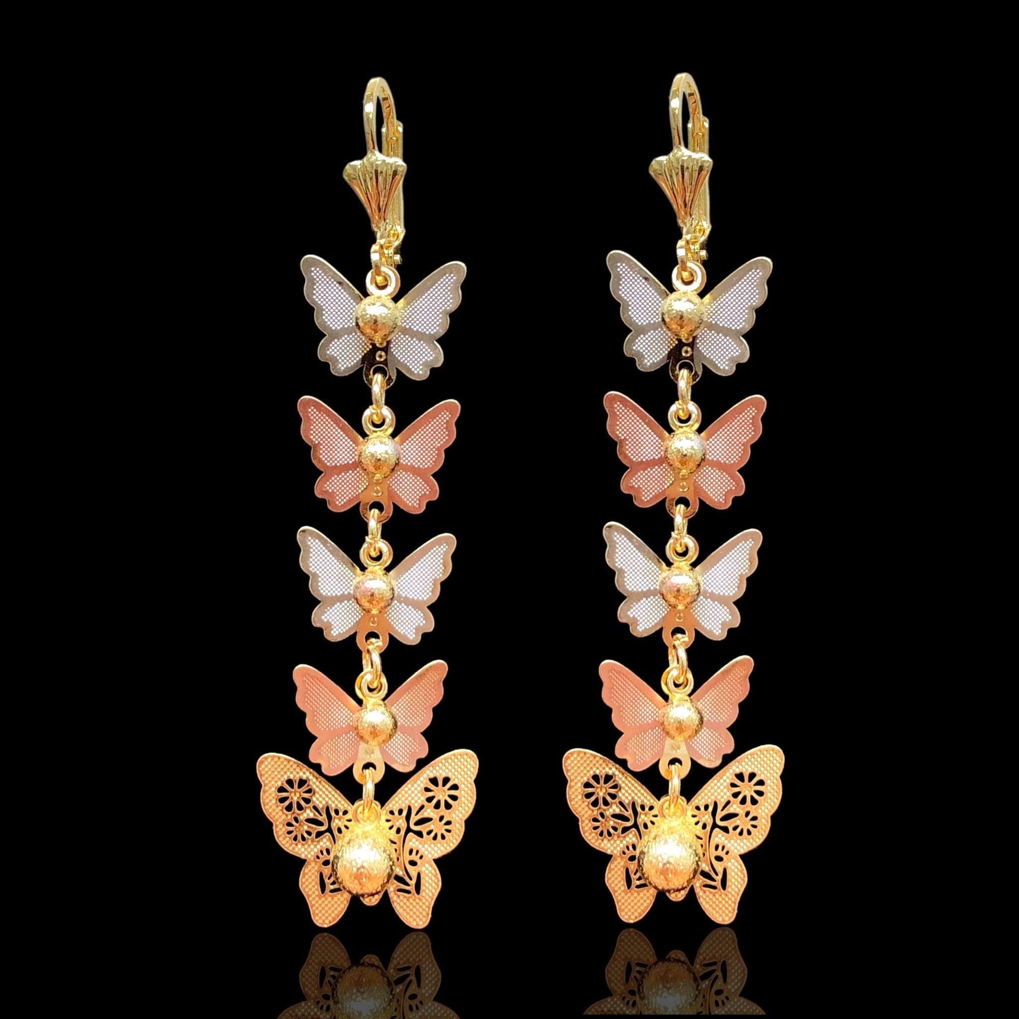 OLE 0379 -18K Gold Filled Oro Laminado EARRING, NEW - KUANIA