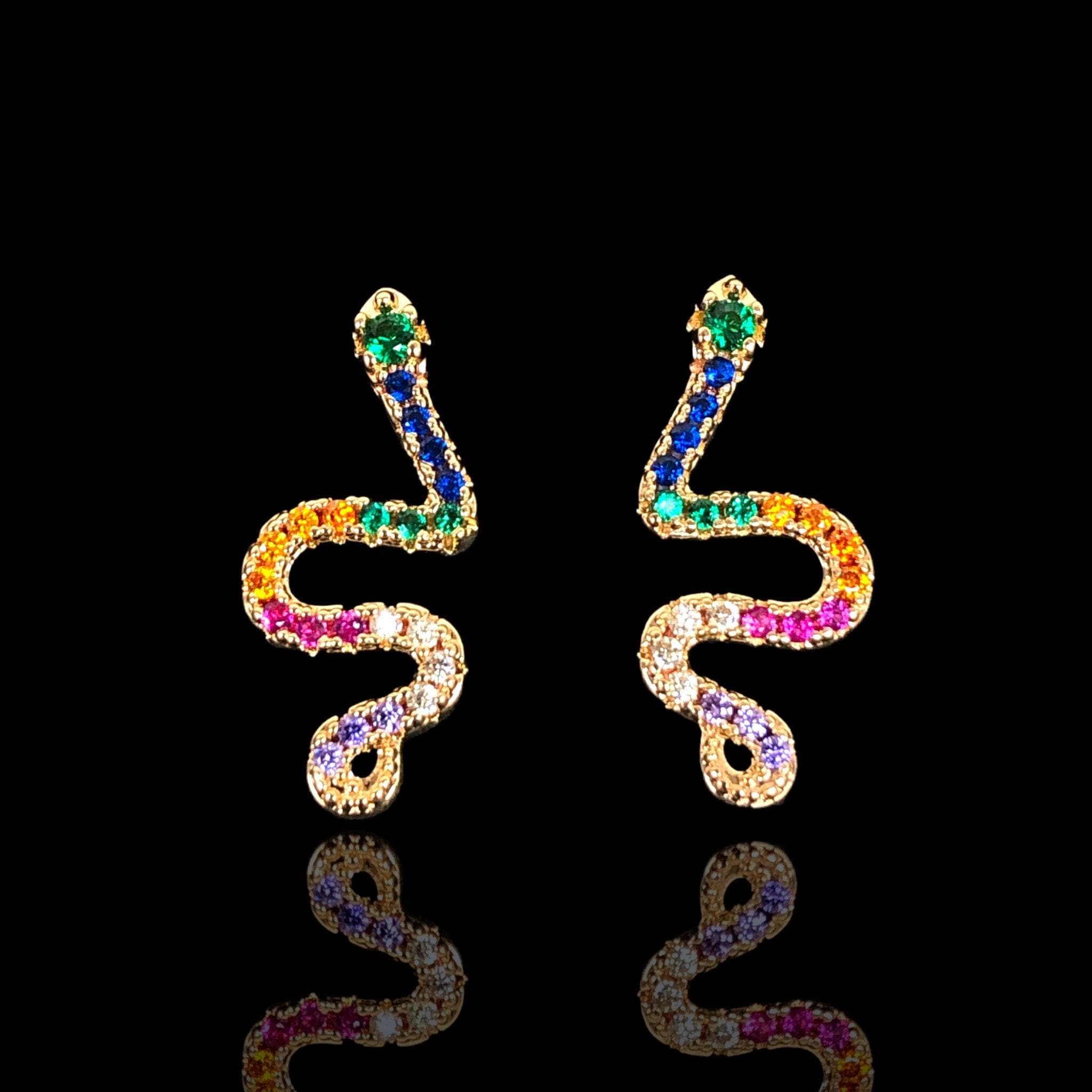 OLE 0382 -18K Gold Filled Oro Laminado EARRINGS, NEW - KUANIA