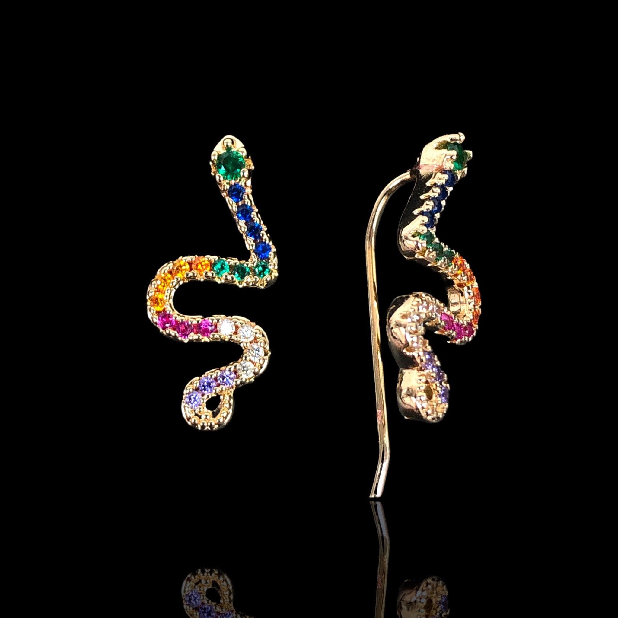 OLE 0382 -18K Gold Filled Oro Laminado EARRINGS, NEW - KUANIA