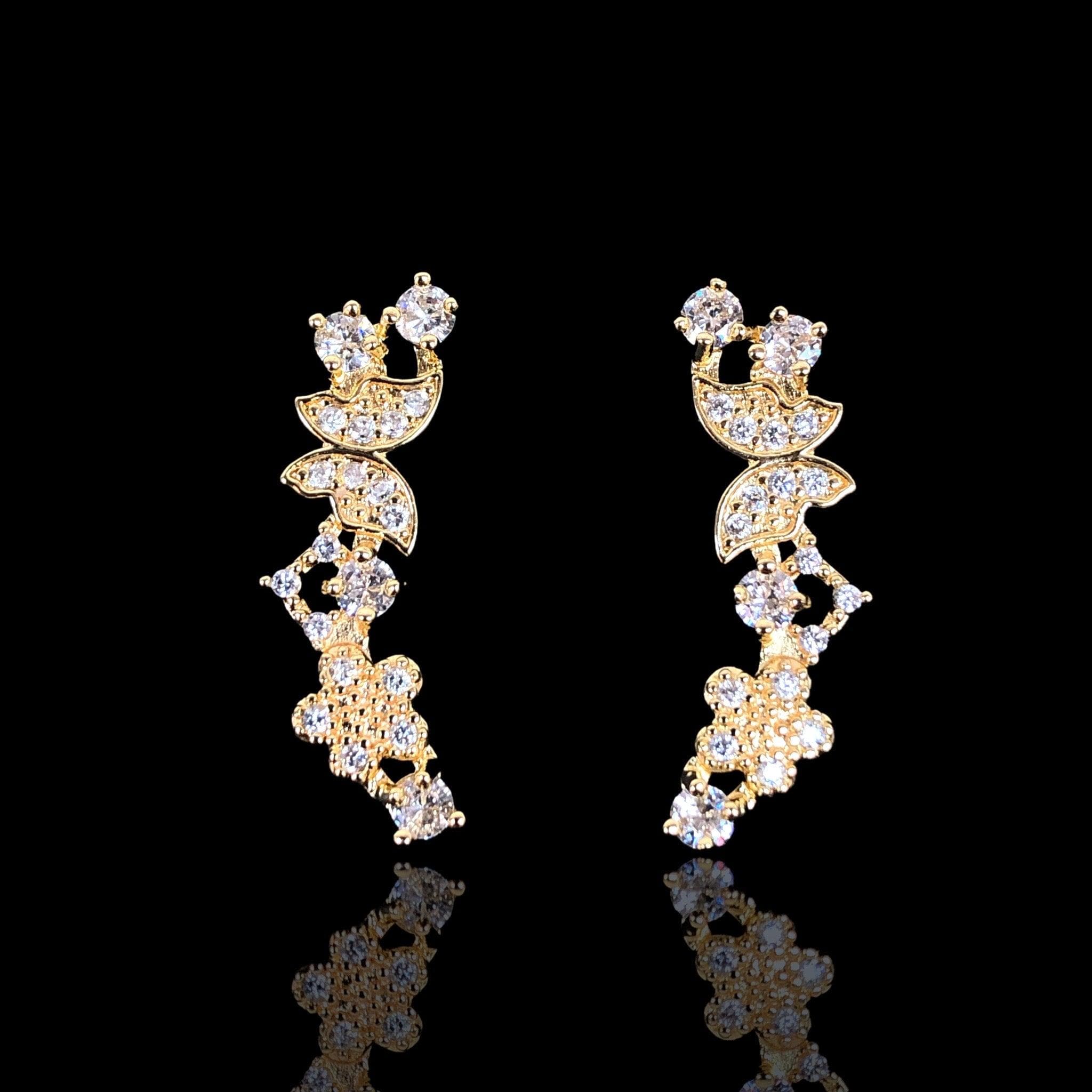 OLE 0383 -18K Gold Filled Oro Laminado EARRINGS, NEW - KUANIA