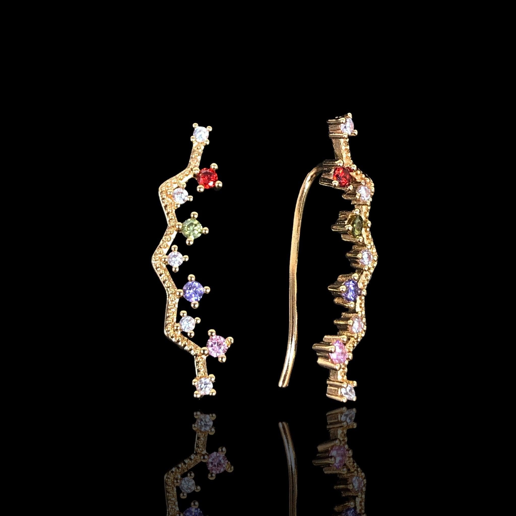 OLE 0385 -18K Gold Filled Oro Laminado EARRINGS, NEW - KUANIA