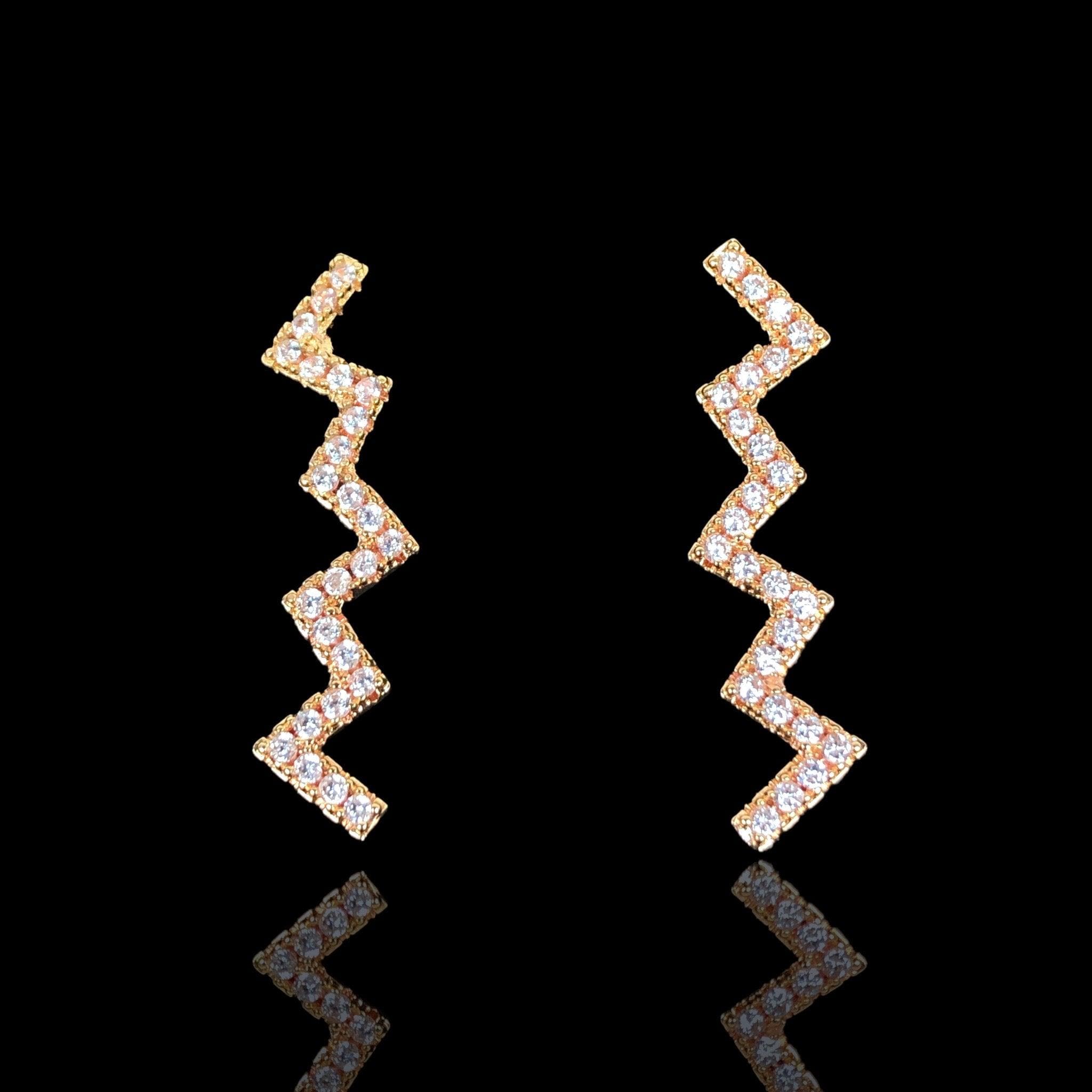 OLE 0386 -18K Gold Filled Oro Laminado EARRINGS, NEW - KUANIA