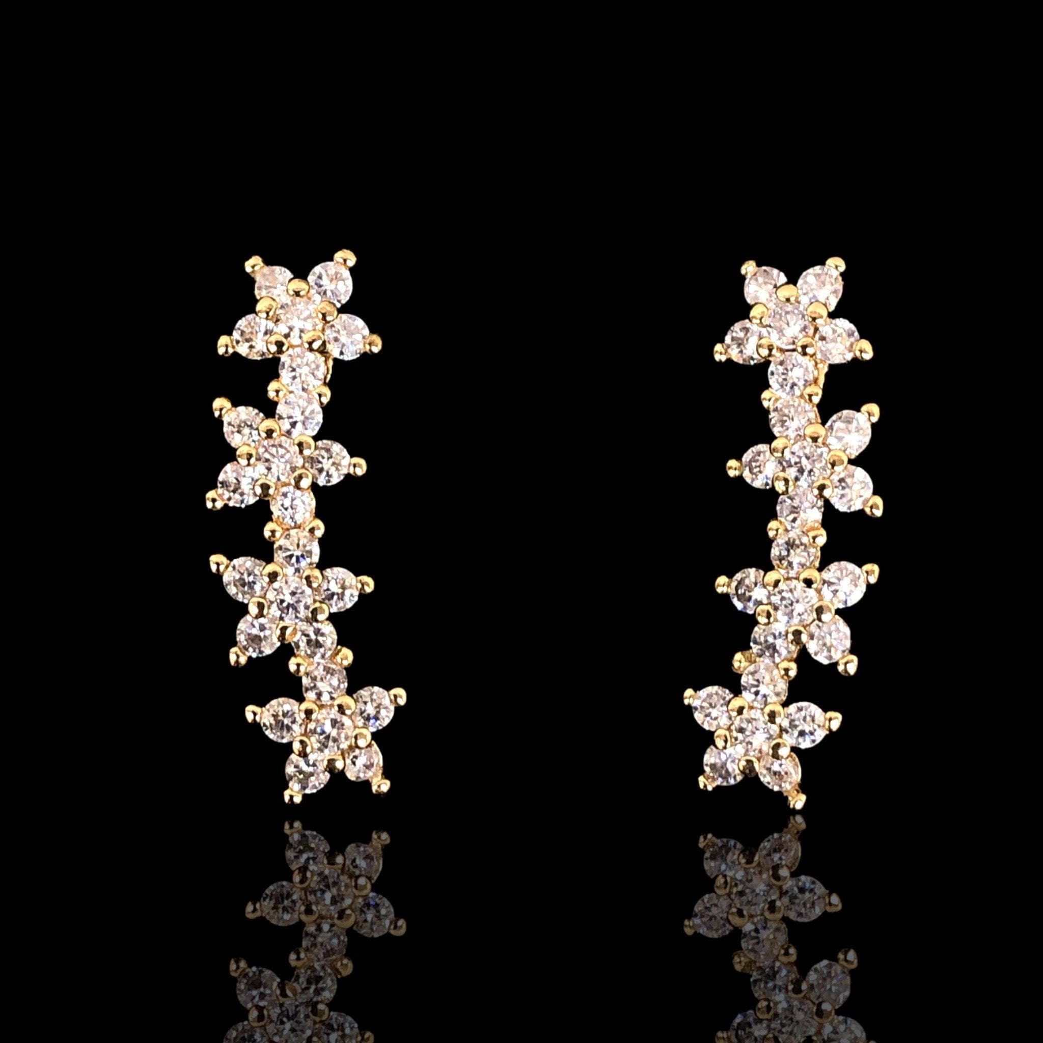 OLE 0387 -18K Gold Filled Oro Laminado EARRINGS, NEW - KUANIA