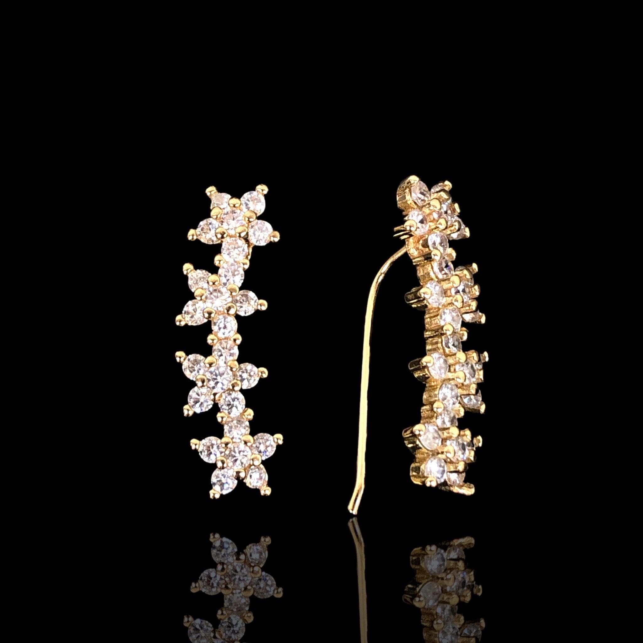 OLE 0387 -18K Gold Filled Oro Laminado EARRINGS, NEW - KUANIA