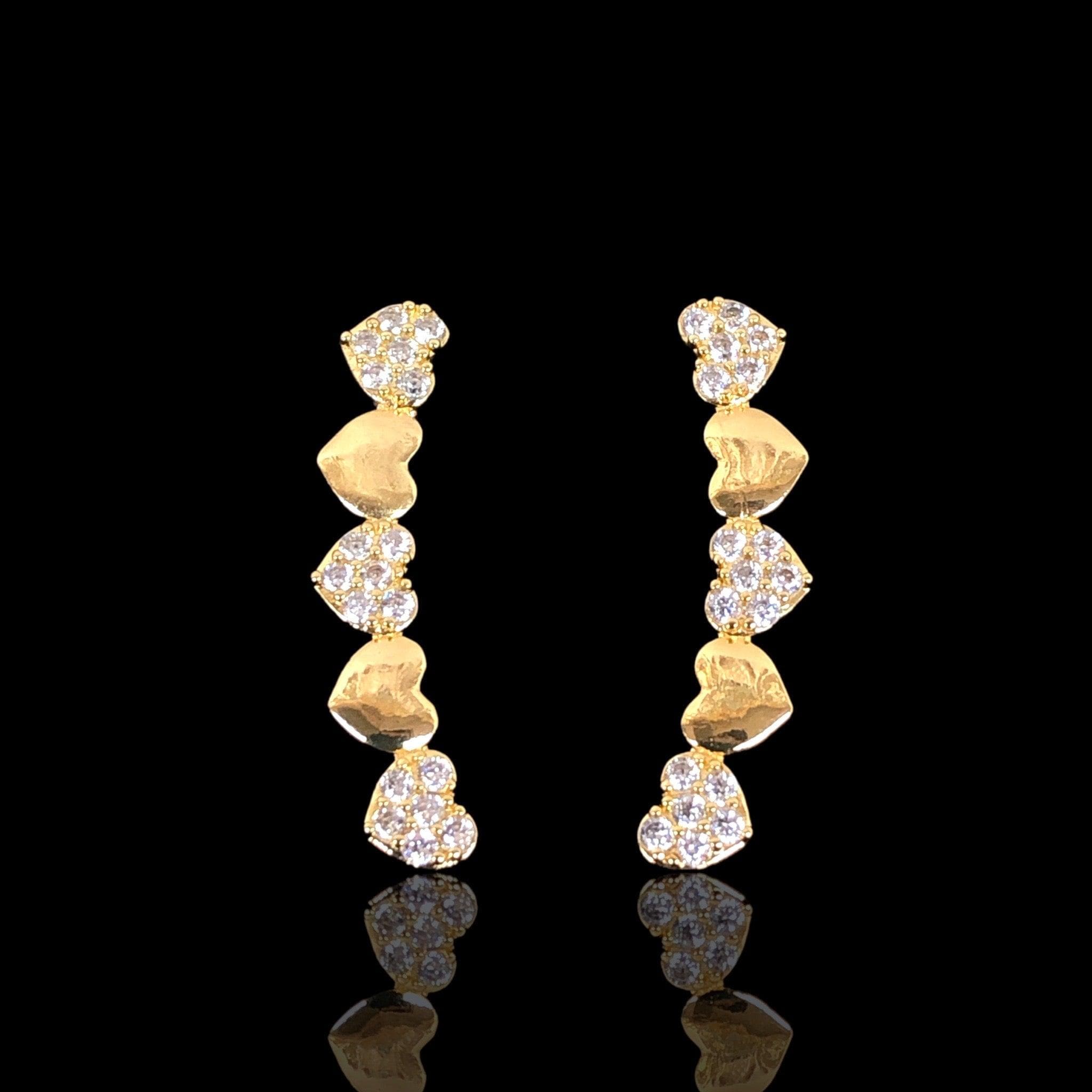 OLE 0388 -18K Gold Filled Oro Laminado EARRINGS, NEW - KUANIA