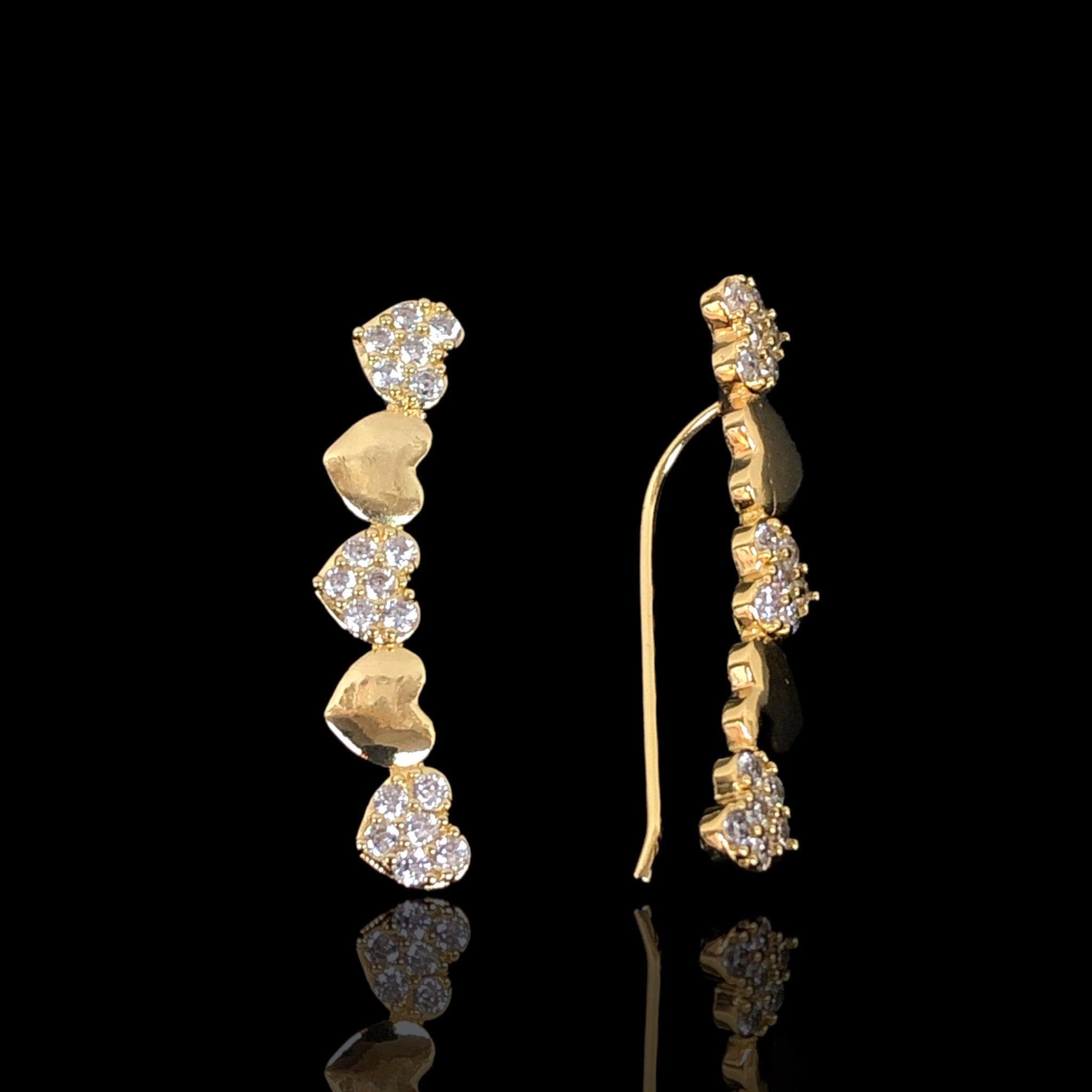 OLE 0388 -18K Gold Filled Oro Laminado EARRINGS, NEW - KUANIA